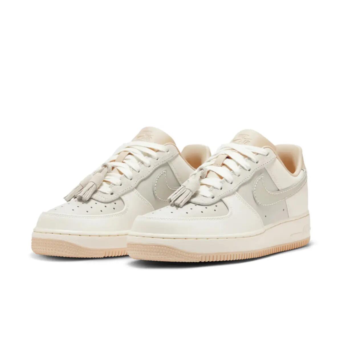 Nike Air Force 1 Low '07 Light Bone Suede Tassels (Women's) 4/6