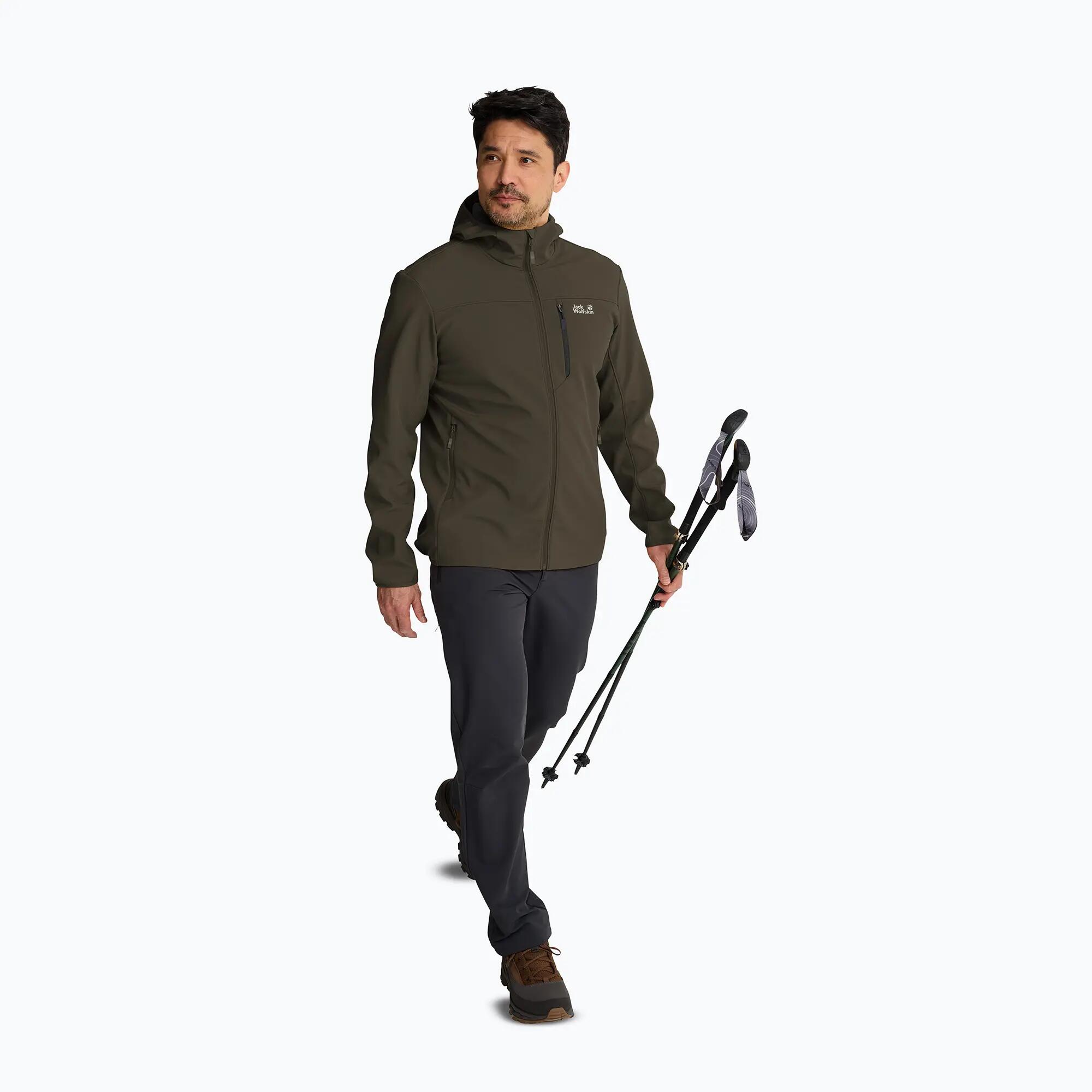 Jachetă bărbătească antivânt Jack Wolfskin Wild Winds Hooded 2/7