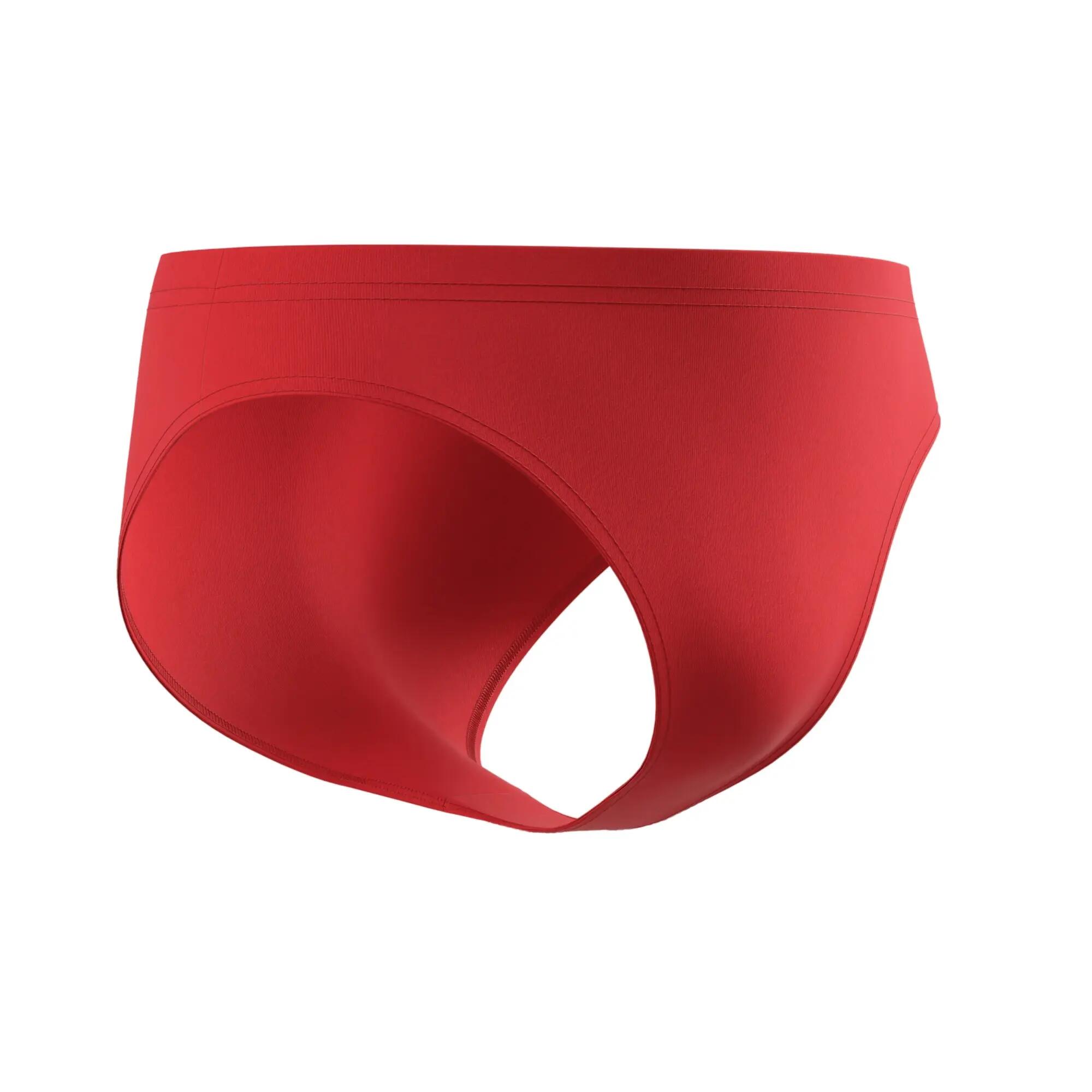 Bañador Diseño Logotipo Grande de Endurance+ para Hombre Rojo 3/4