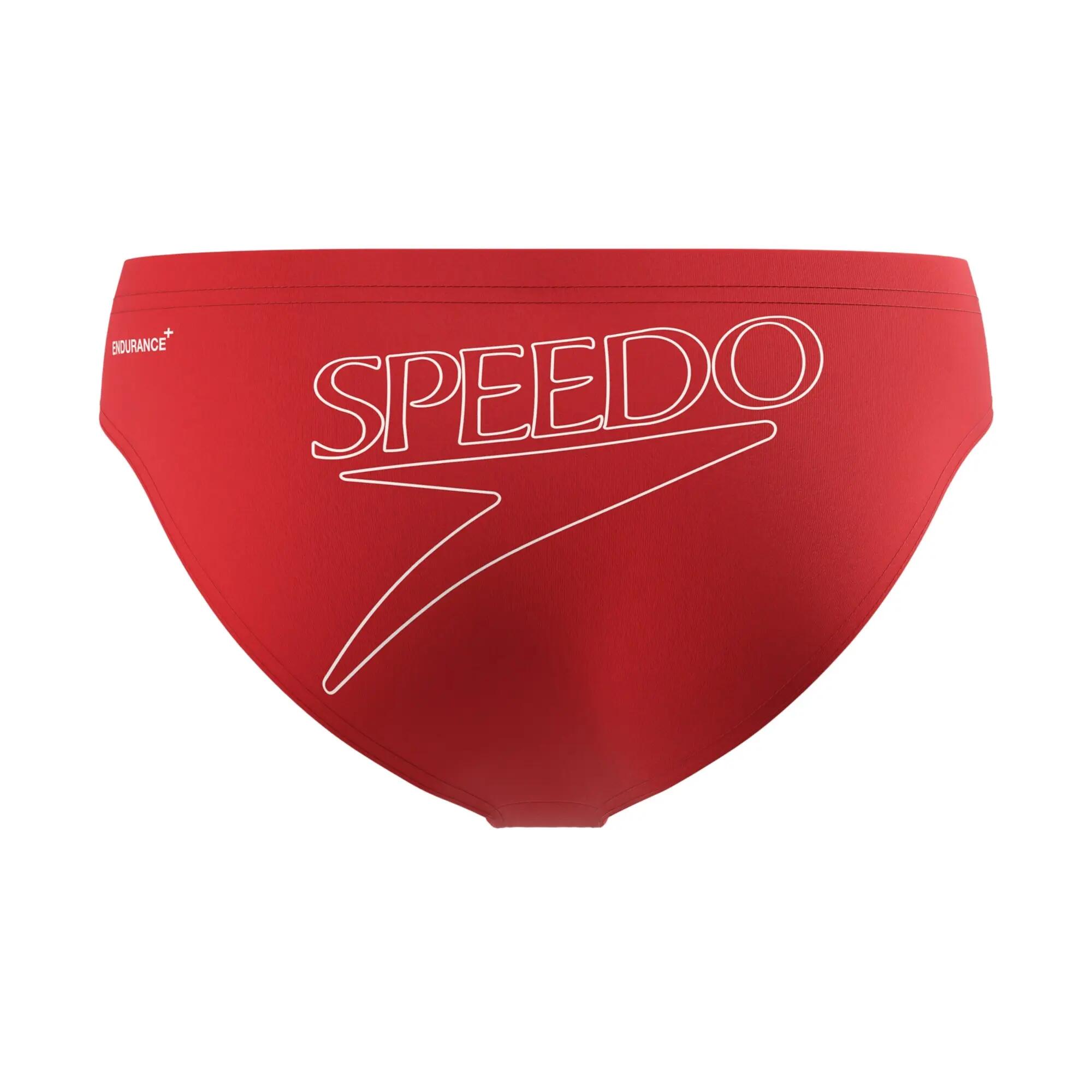 Bañador Diseño Logotipo Grande de Endurance+ para Hombre Rojo 2/4