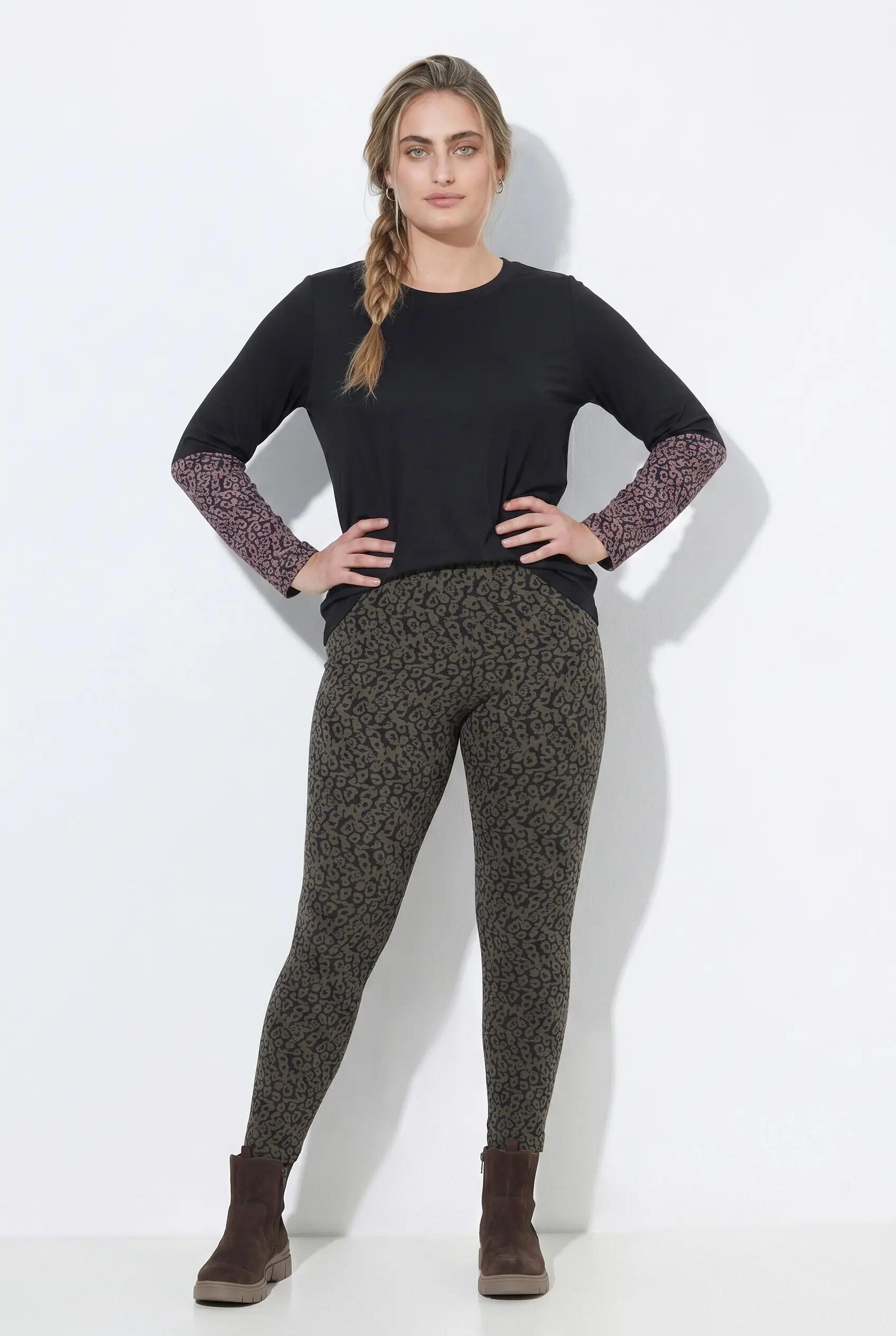 Damen Leggings bedruckt Slim Elastikbund 12/13