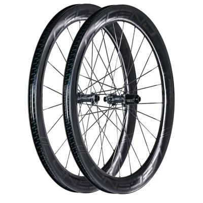 Coppia di ruote bici da strada carbonio 55 mm PRO5 CSR disco raggi in carbonio