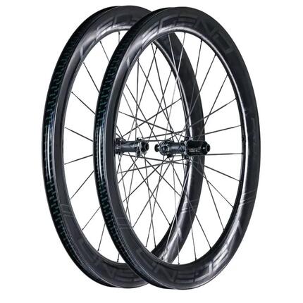 Paire de roues vélo route carbone 55 mm PRO5 CSR disque rayons carbone