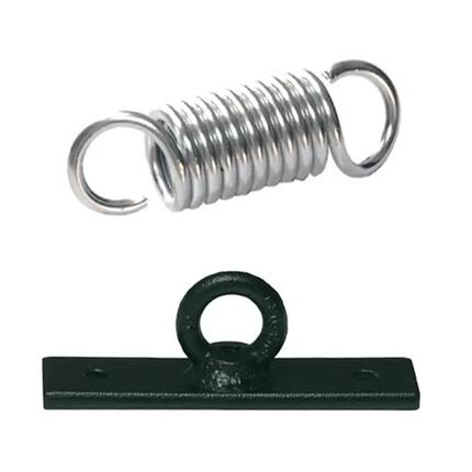 Fixation plafond - Boxe - Avec ressort amortisseur - Argent mat