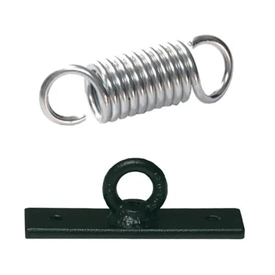 Fixation plafond - Boxe - Avec ressort amortisseur - Argent mat
