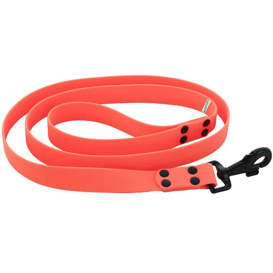 LAISSE CHIEN CANIHUNT MADE IN FRANCE HEXA 150CM largeur 25mm ORANGE