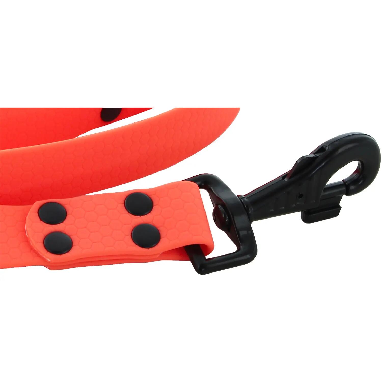 LAISSE CHIEN CANIHUNT MADE IN FRANCE HEXA 150CM largeur 25mm ORANGE 2/4