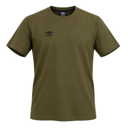 T-shirt homme uni col rond regular en coton avec logo brodé 618290