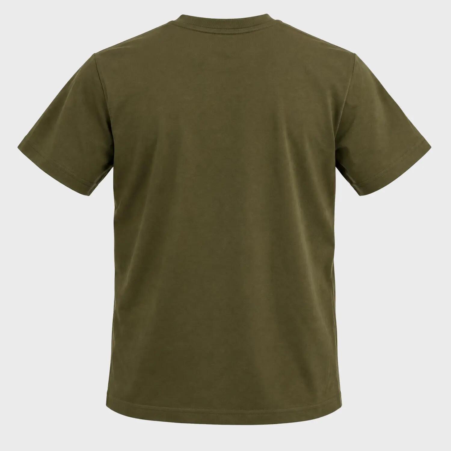 T-shirt homme uni col rond regular en coton avec logo brodé 618290 2/3