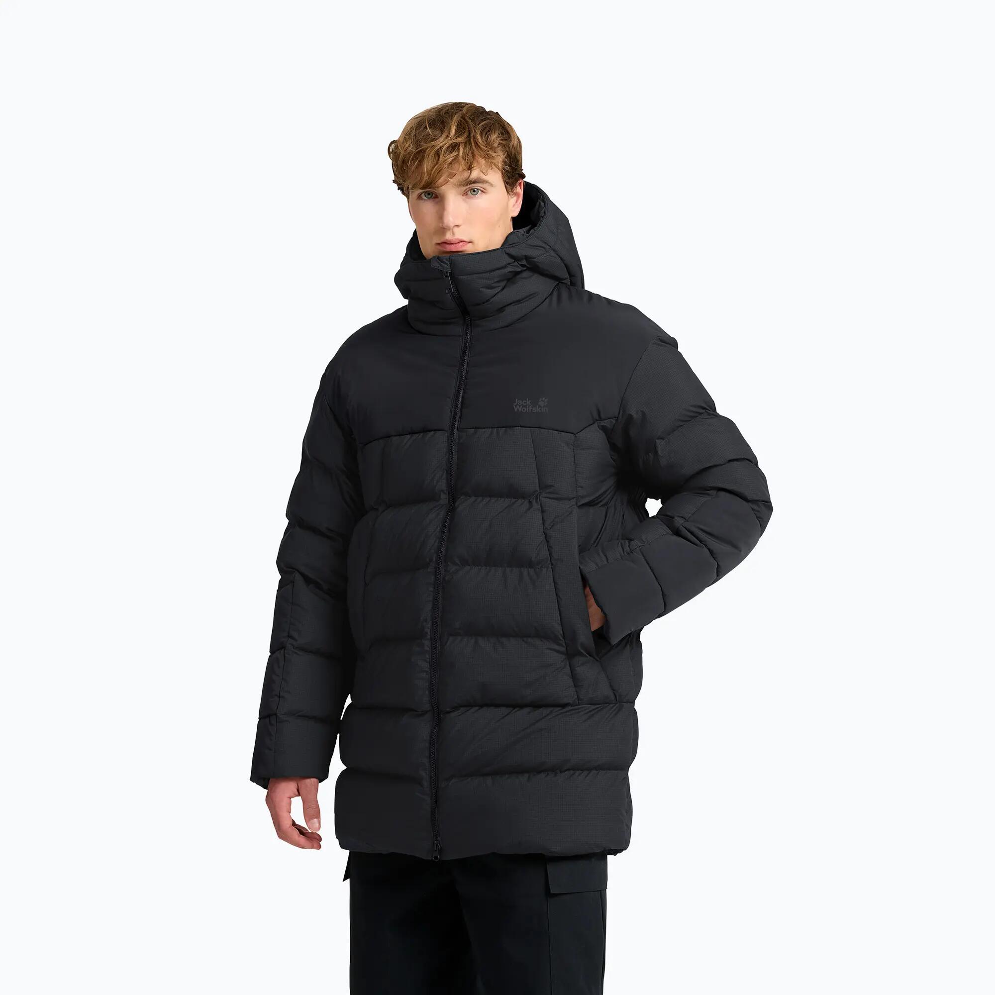 Jachetă bărbătească izolată Jack Wolfskin Icy Hollow Hooded