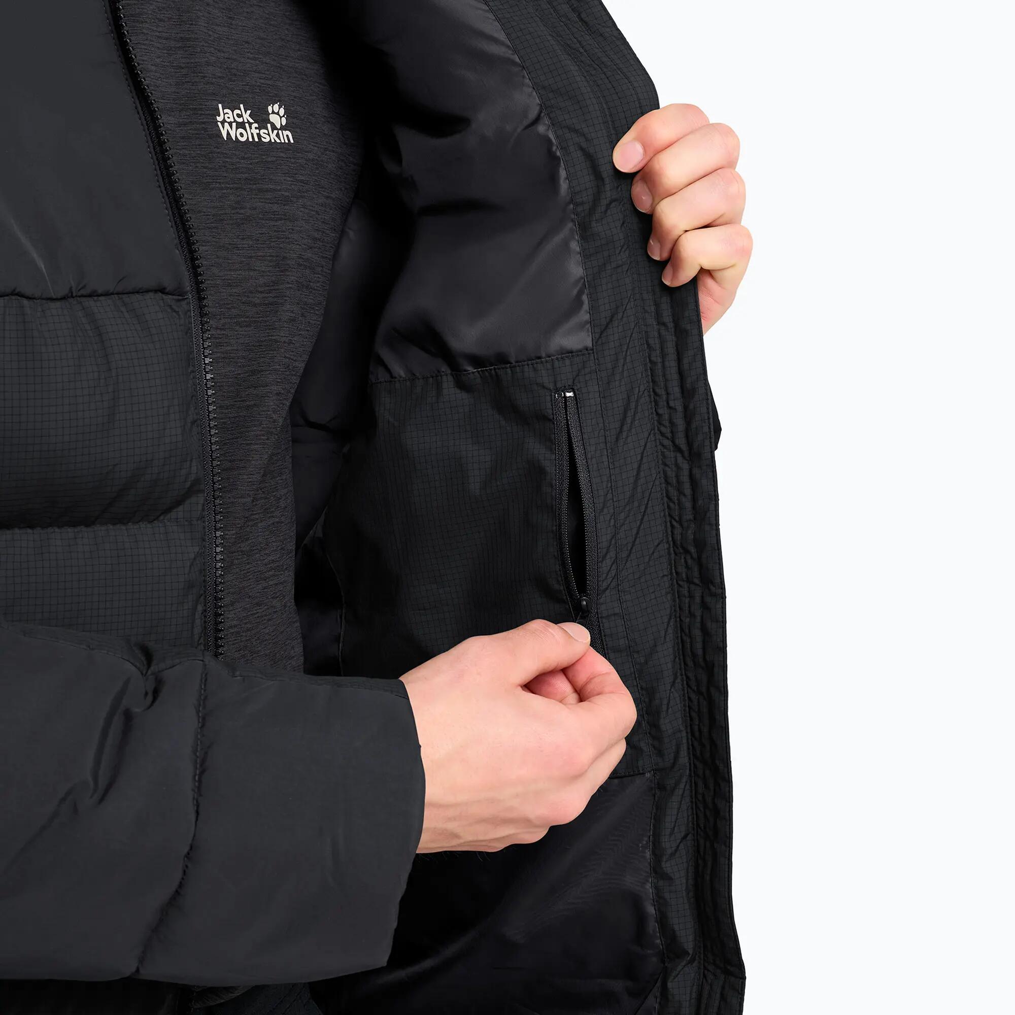 Casaco masculino acolchoado Jack Wolfskin Icy Hollow Hooded 5/7