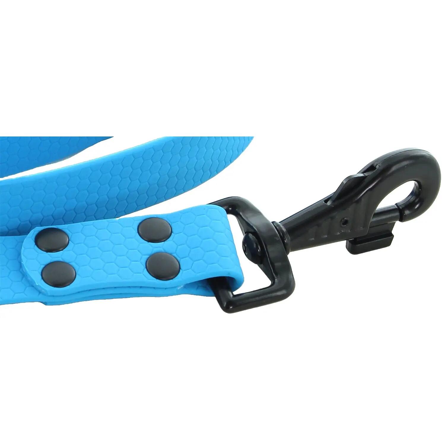 LAISSE CHIEN CANIHUNT MADE IN FRANCE HEXA 150CM largeur 25mm BLEU 2/4