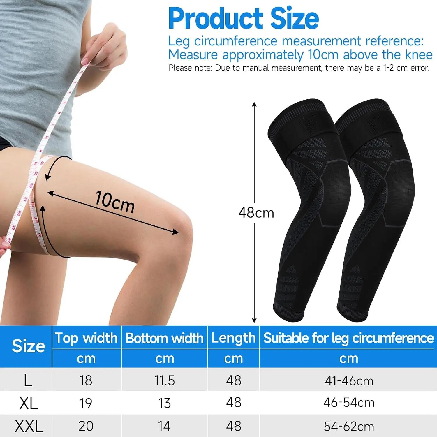 Genouillères de compression, lot de 2, genouillères de sport, genouillères ligam 2/8