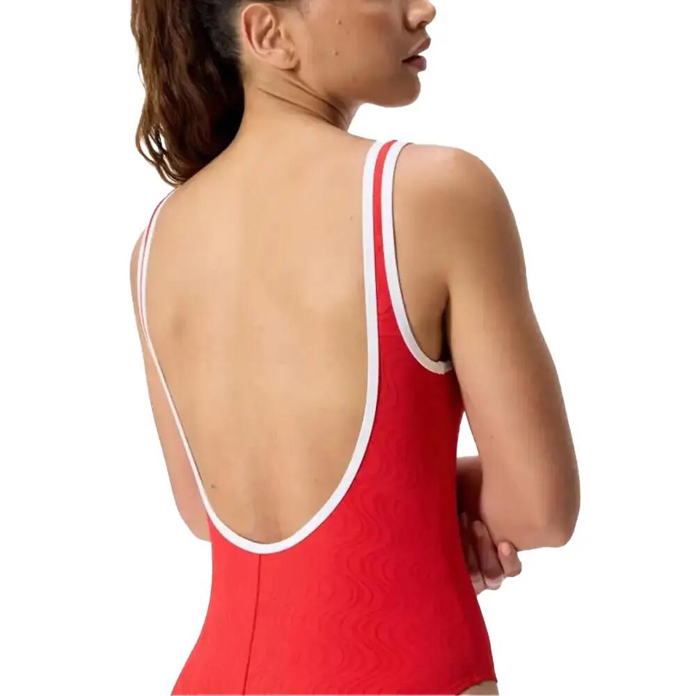 Maillot De Bain 1 Pièce Femme (Rouge) 5/5