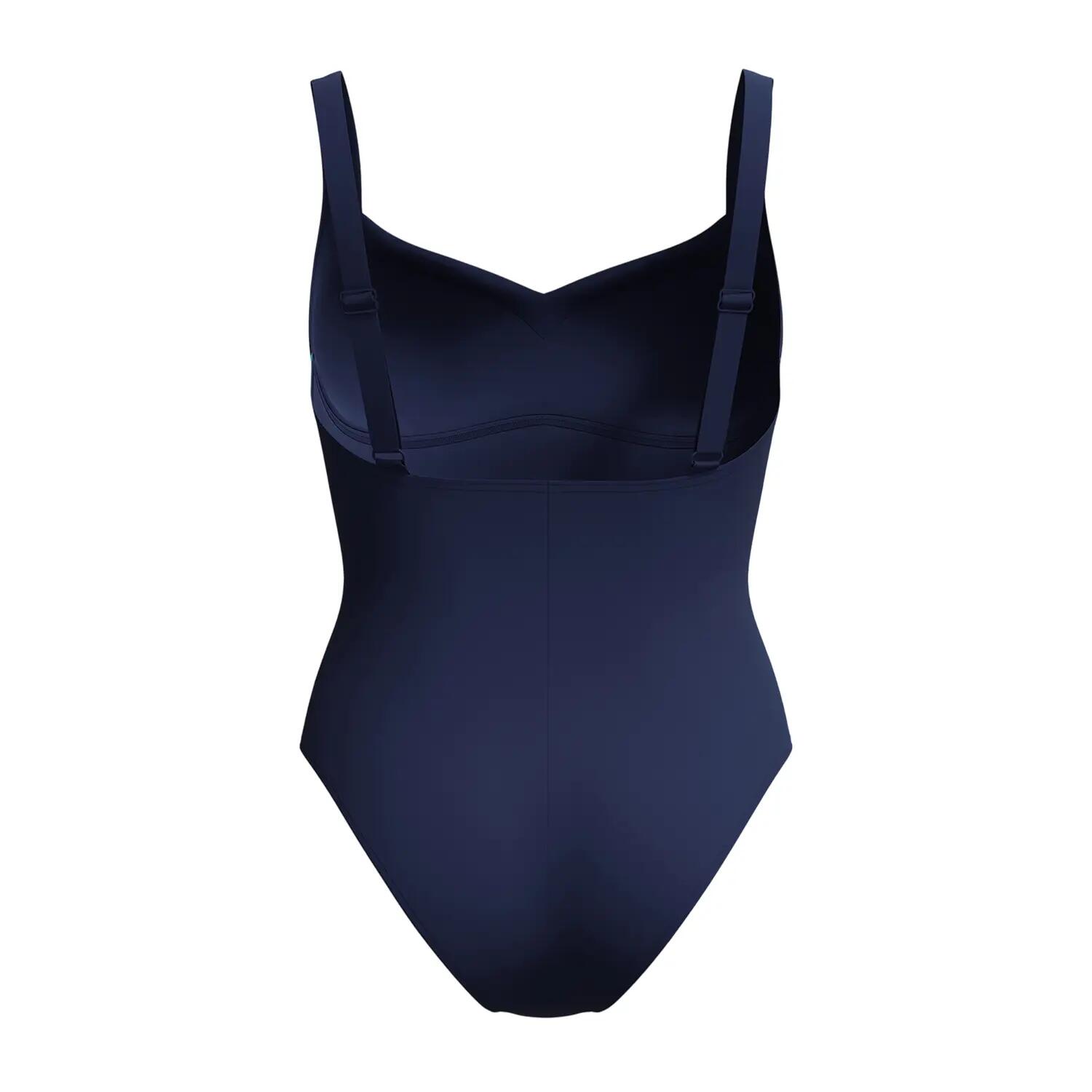 Maillot De Bain 1 Pièce Motif/style Imprimé LUNAELUSTRE Femme (Turquoise Vif) 3/4