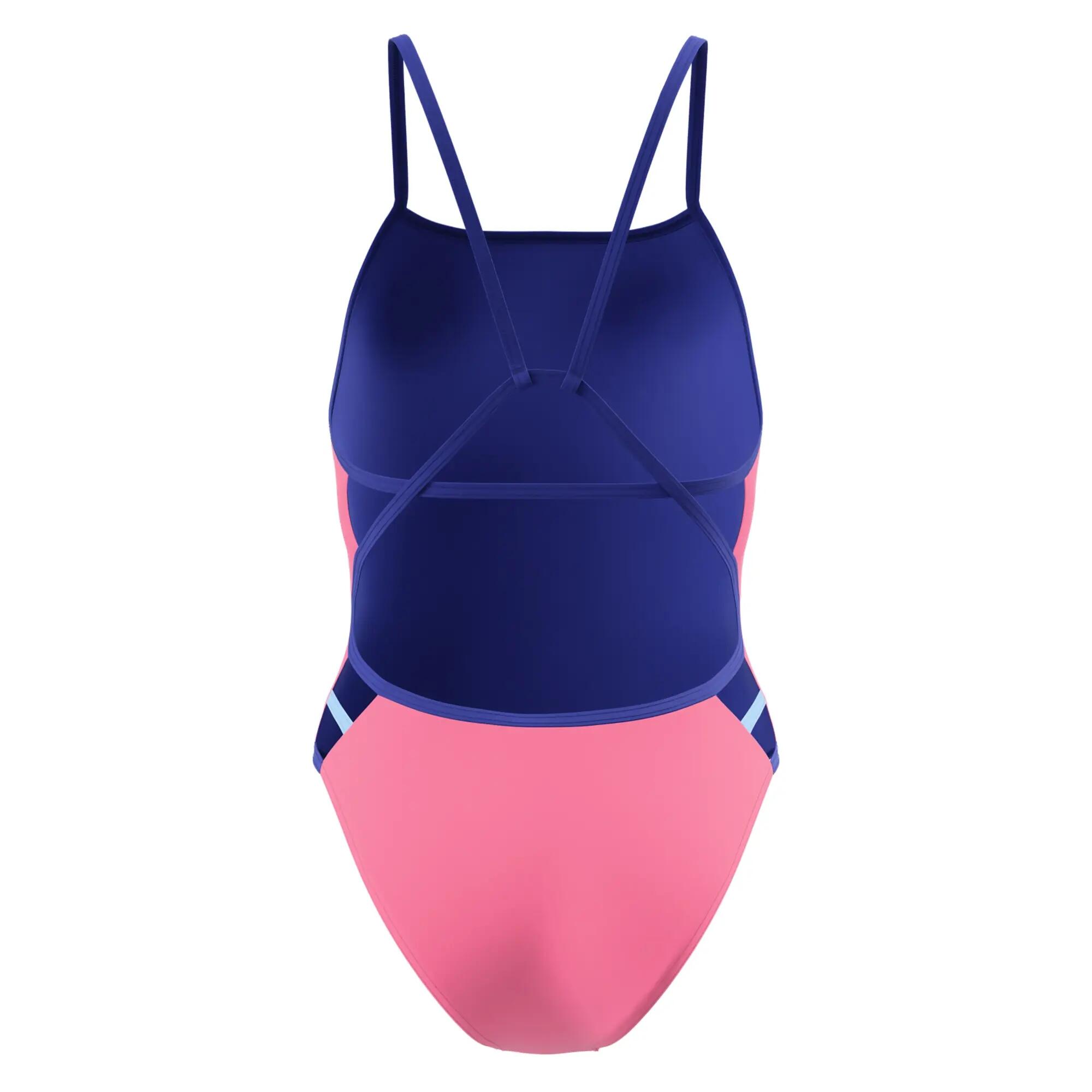 Maillot De Bain 1 Pièce Motif/style Bicolore Femme (Rose) 2/5