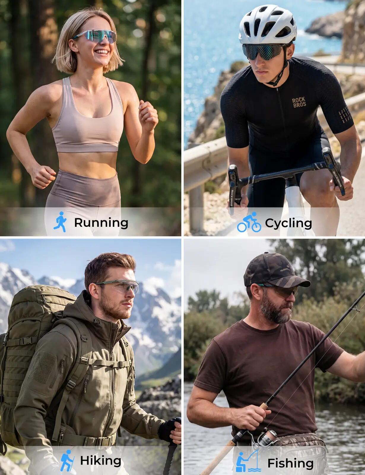 Lunettes de vélo photochromiques ROCKBROS UV400 9/9