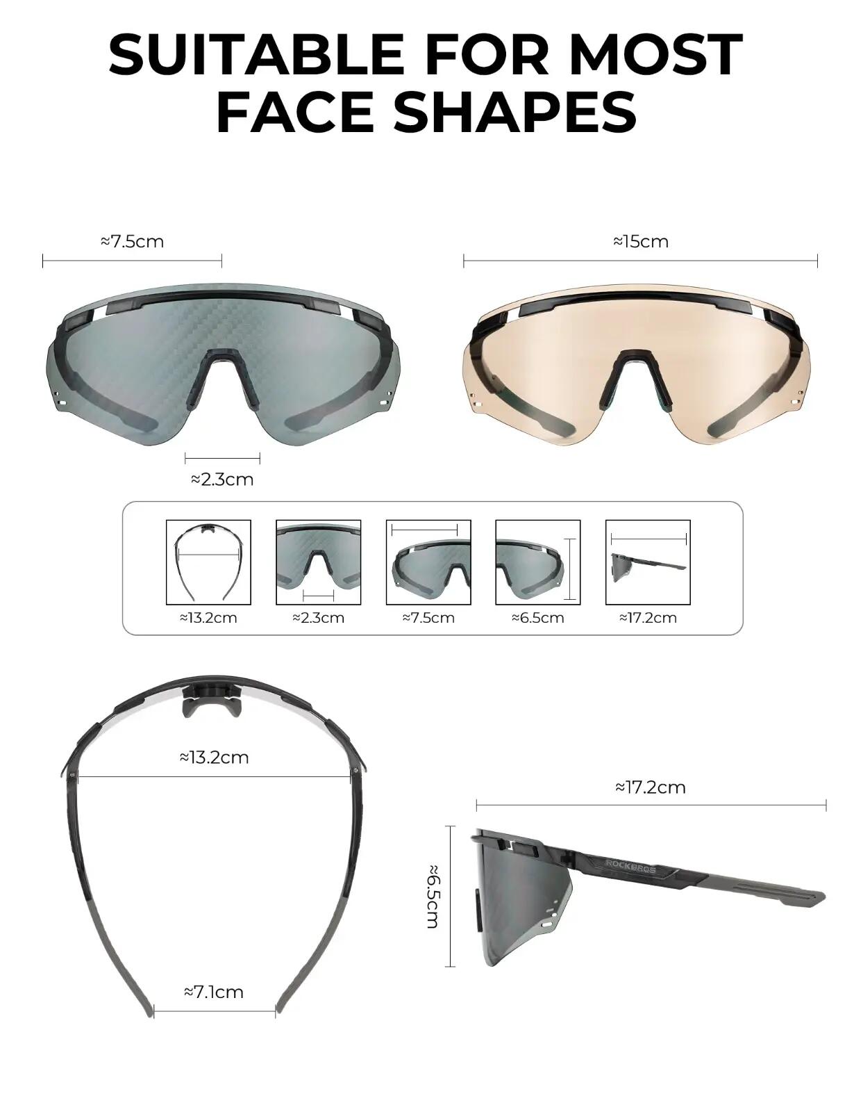 Lunettes de vélo photochromiques ROCKBROS UV400 8/9