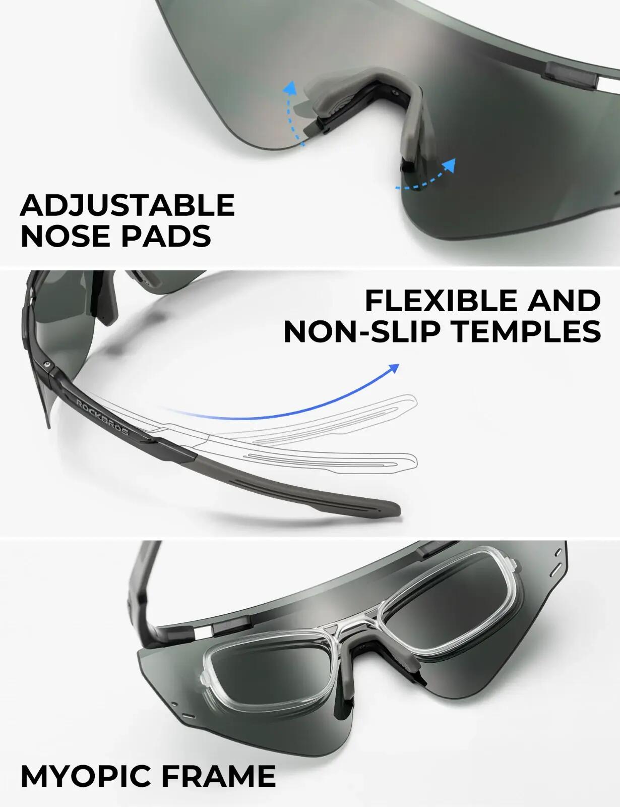Lunettes de vélo photochromiques ROCKBROS UV400 7/9