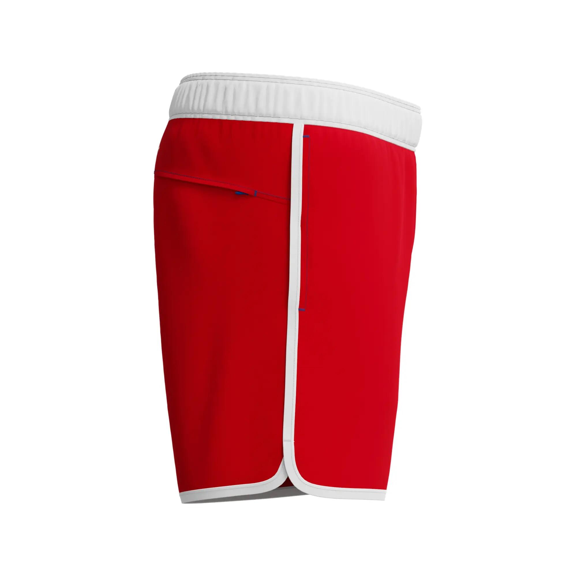 Short De Bain Motif/style Logo VOLLEY Homme (Rouge) 3/4