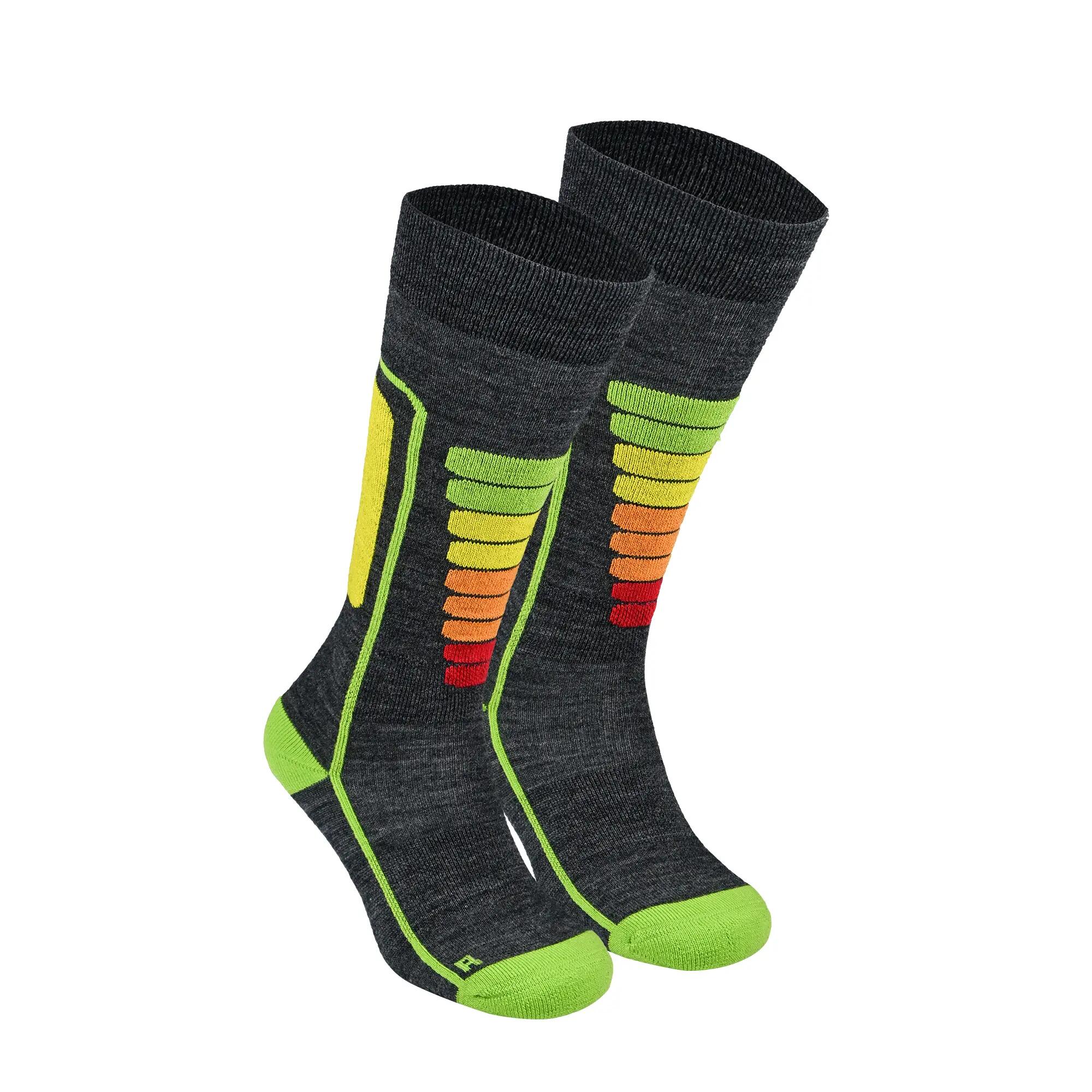 Chaussettes de ski en laine mérinos pour enfants avec amorti -2p-Courchevel Kids 3/5