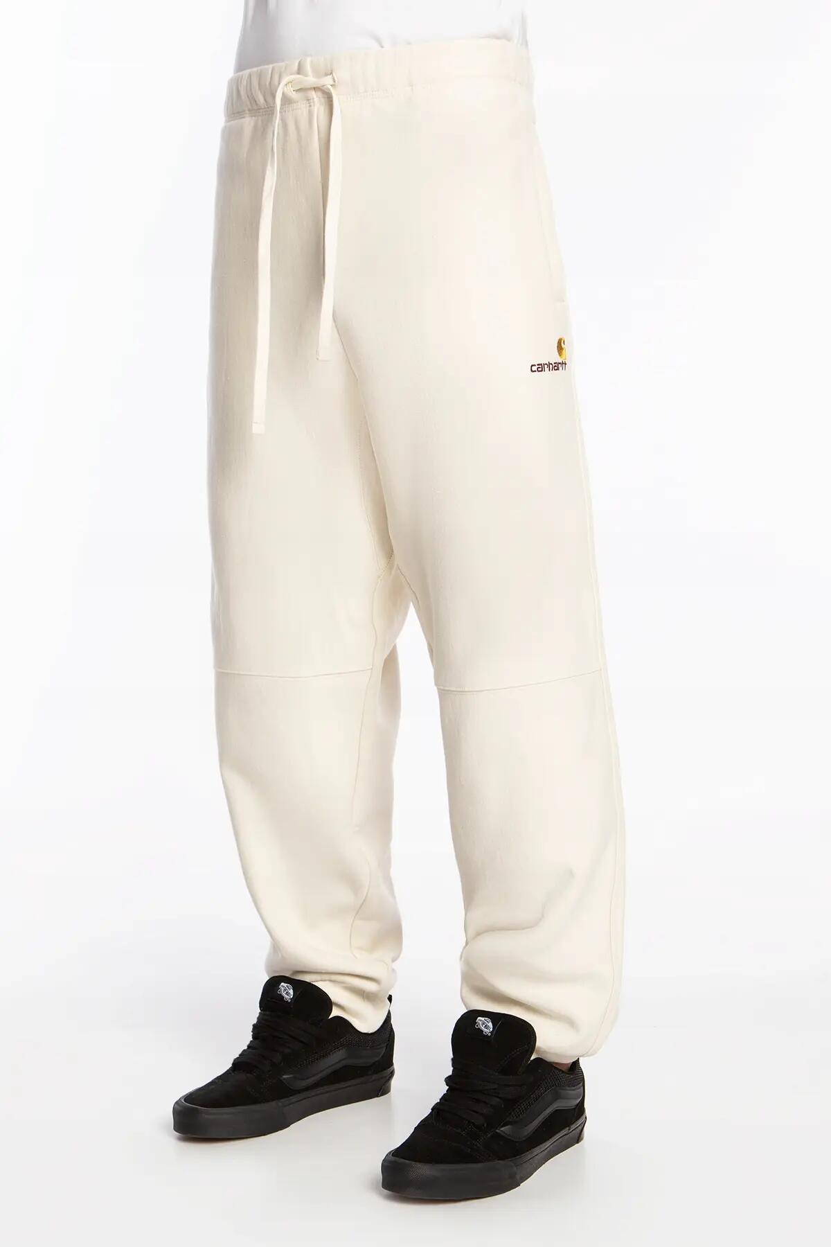 Spodnie Męskie Carhartt WIP American Script Jogging Pant Natural BEŻOWE 3/6
