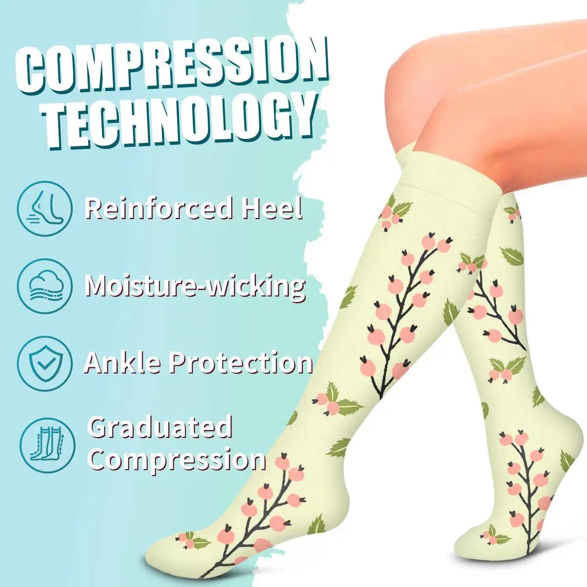Lot de 6 paires de chaussettes de compression - Chaussettes de soutien pour le s 6/8