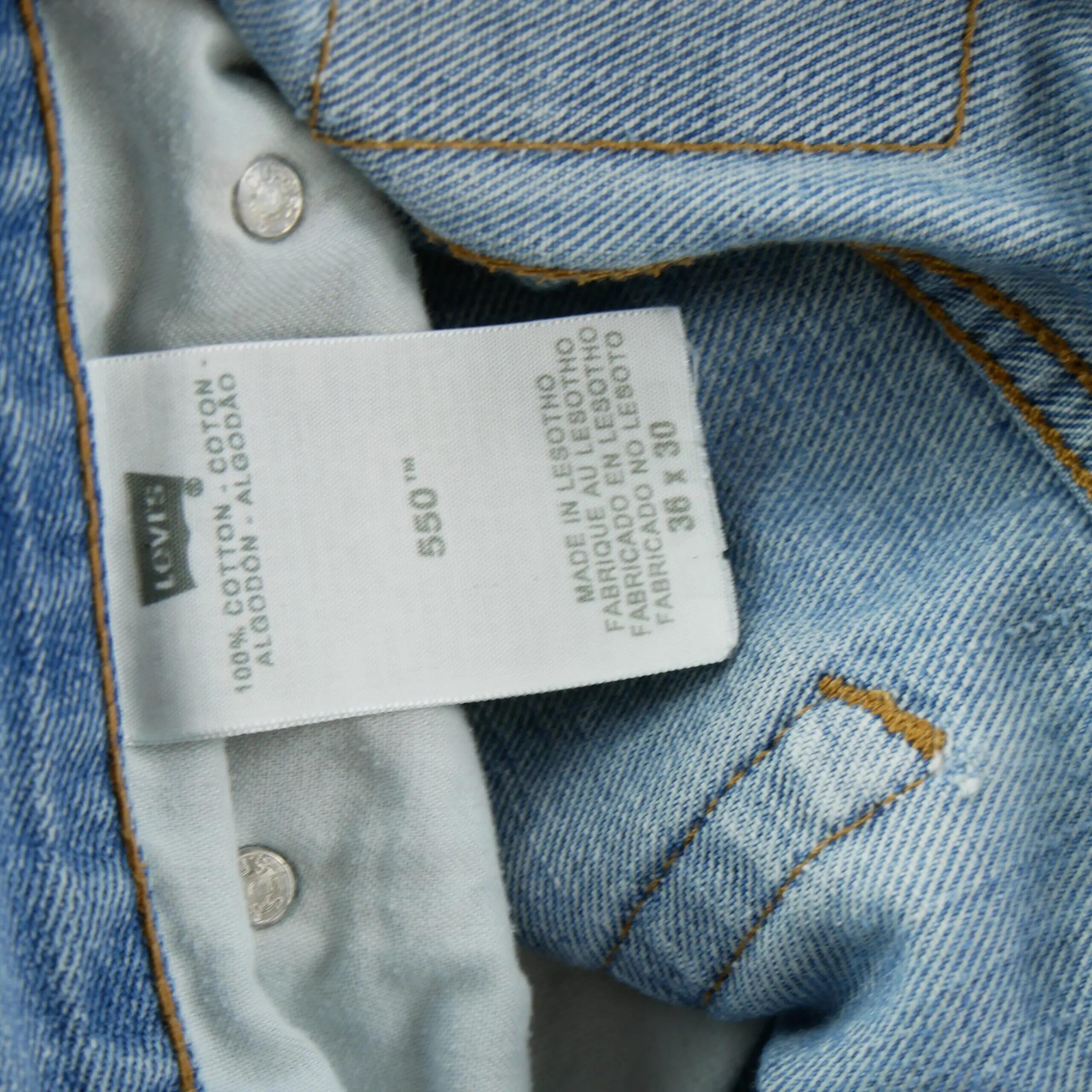 Segunda Vida - Vaquero Hombre W36/L30 505 Regular Fit Corte Recto - Bueno 9/9