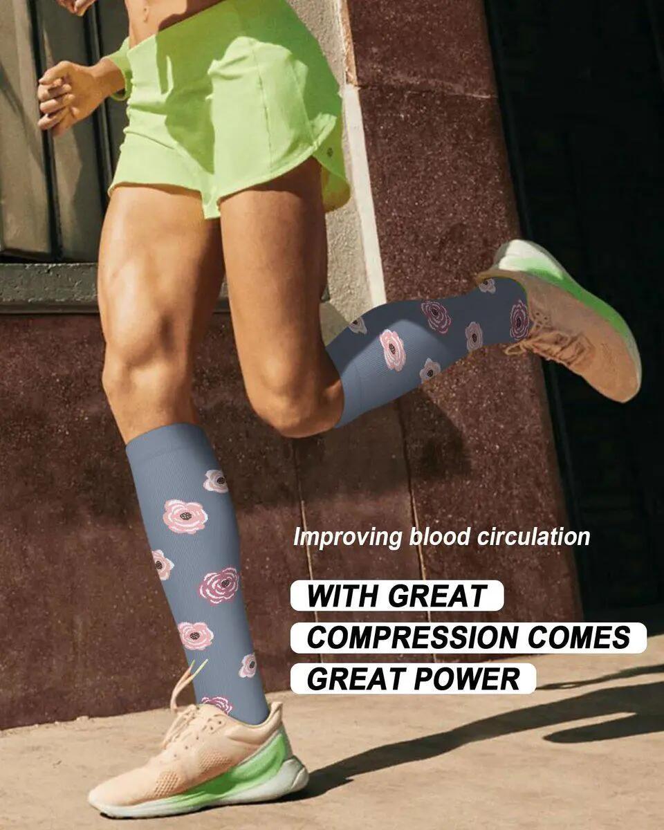 Lot de 6 paires de chaussettes de compression - Chaussettes de soutien pour le s 4/8