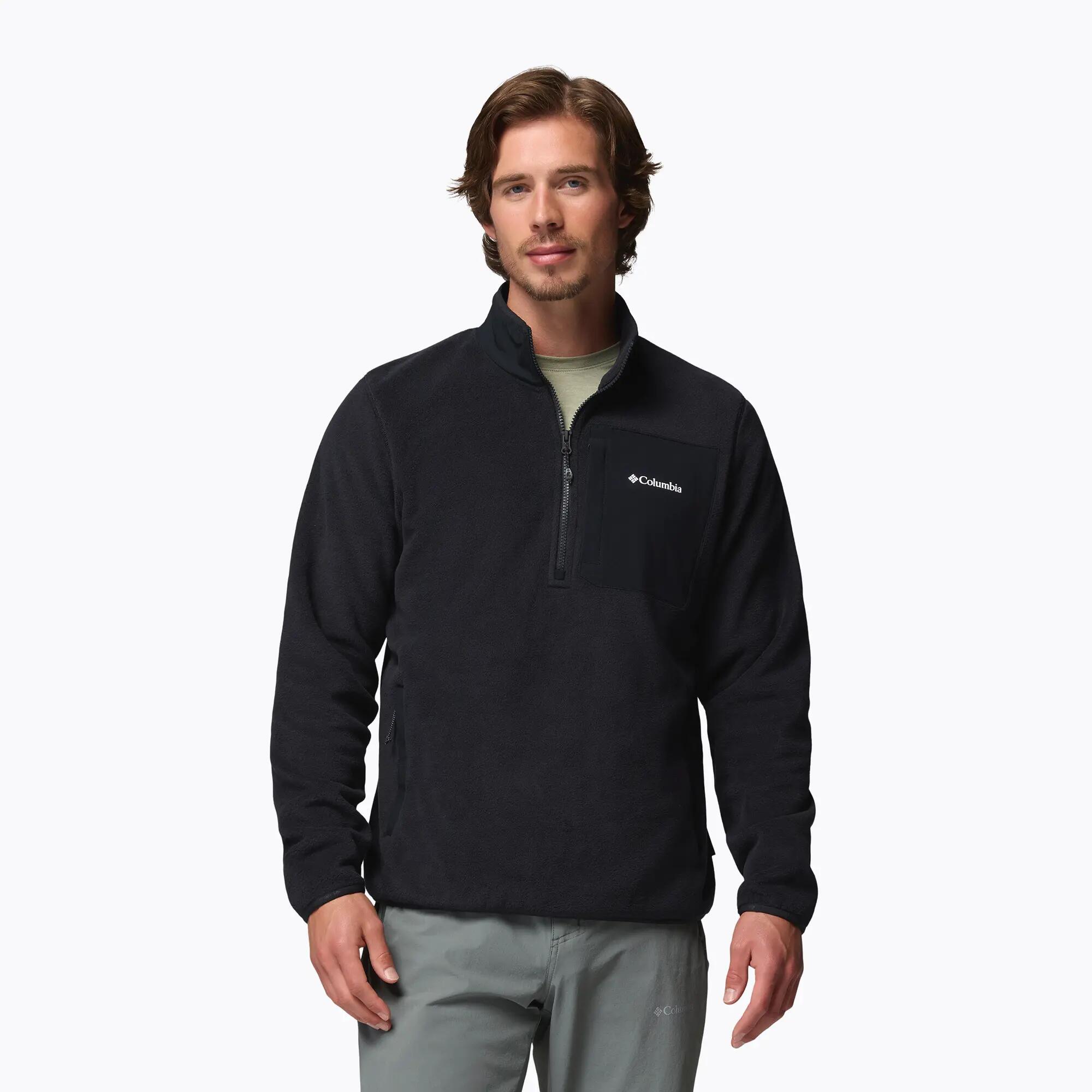 Bluză polară pentru bărbați Columbia Pacific Arch 200 1/2 Zip Fleece Black