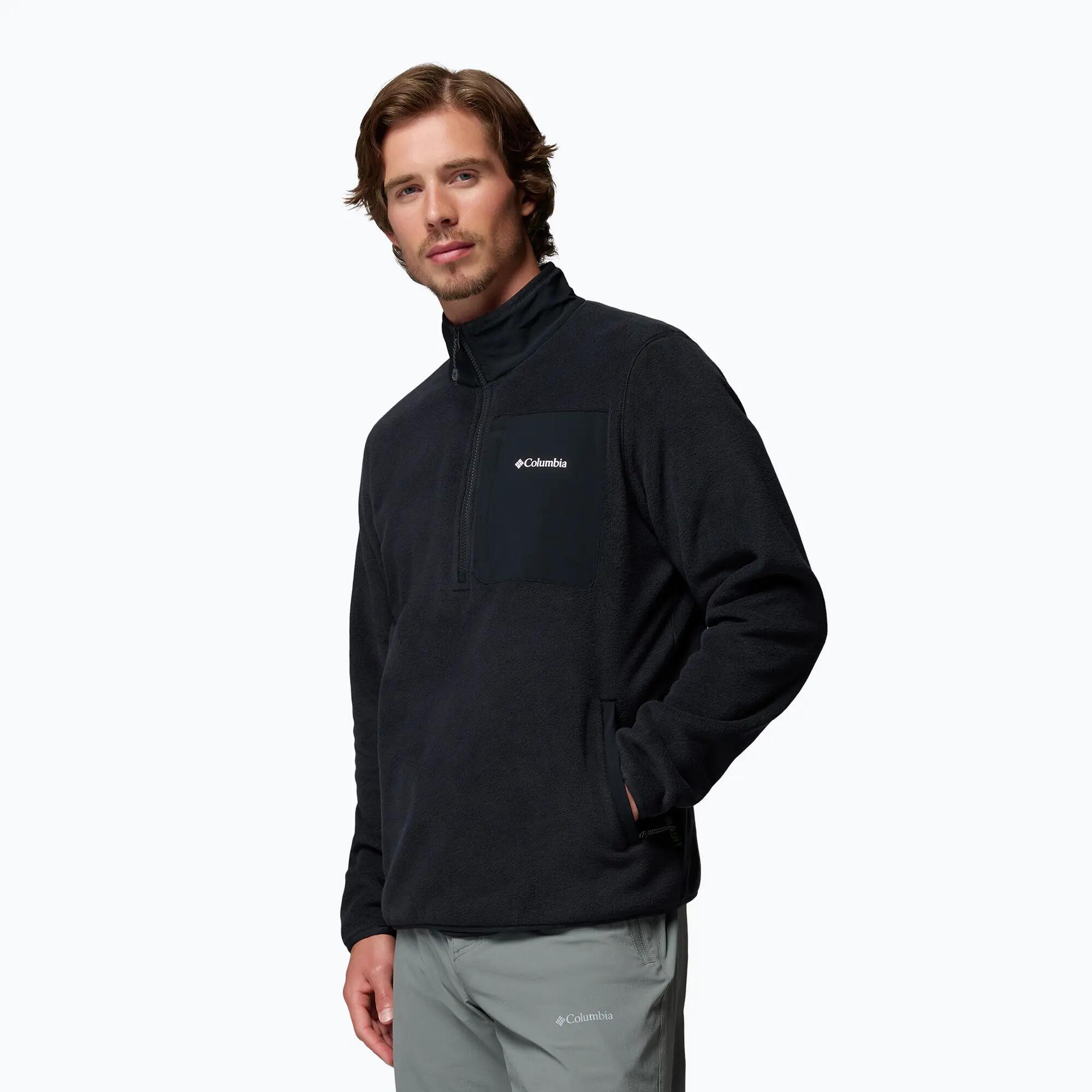 Herren-Fleecejacke Columbia Pacific Arch 200 1/2 Zip Fleece Schwarz 4/6