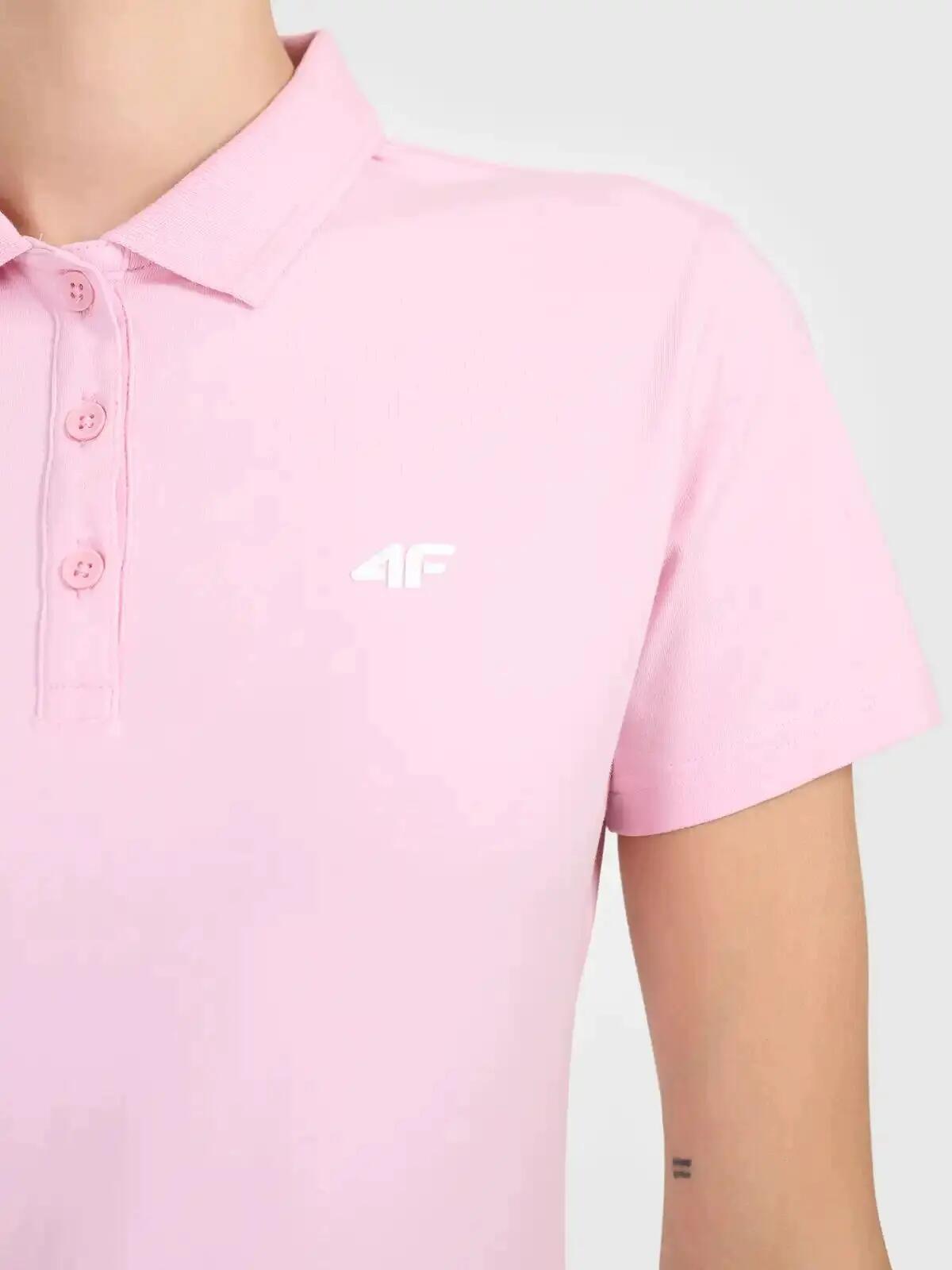 KOSZULKA DAMSKA POLO 4F BAWENIANA T-SHIRT Z KOŁNIERZYKIEM  F0836 6/7