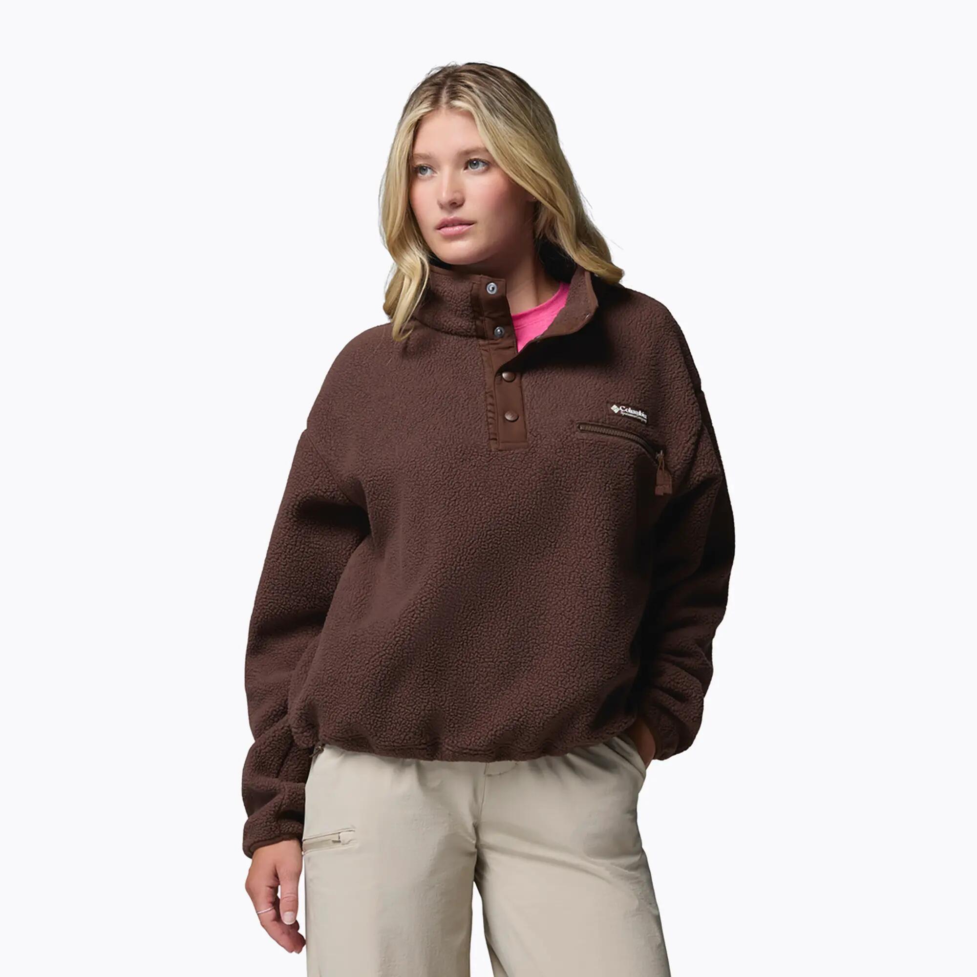 Pullover Damen Helvetia II Cropped Half Snap 1/7