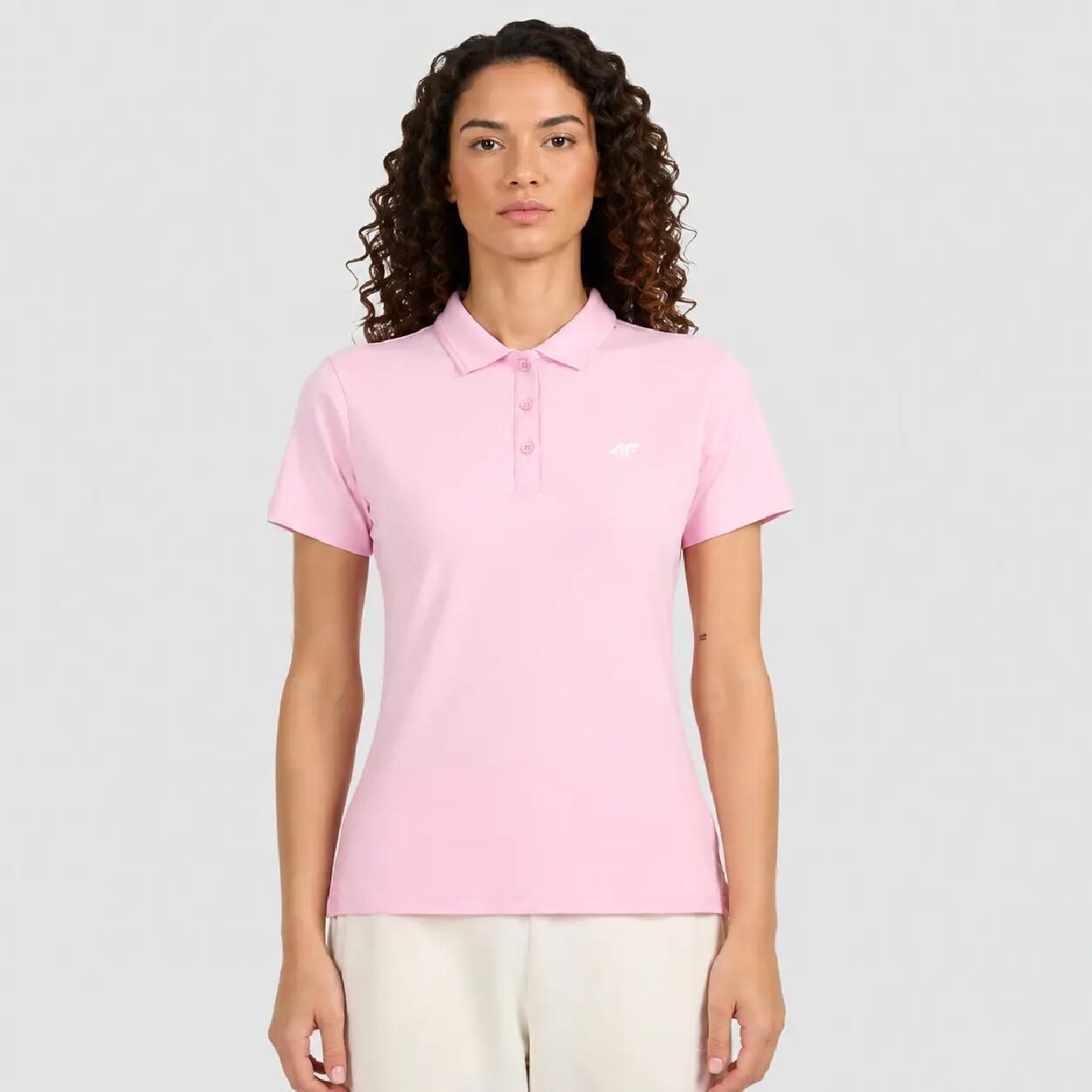 KOSZULKA DAMSKA POLO 4F BAWENIANA T-SHIRT Z KOŁNIERZYKIEM  F0836 2/7