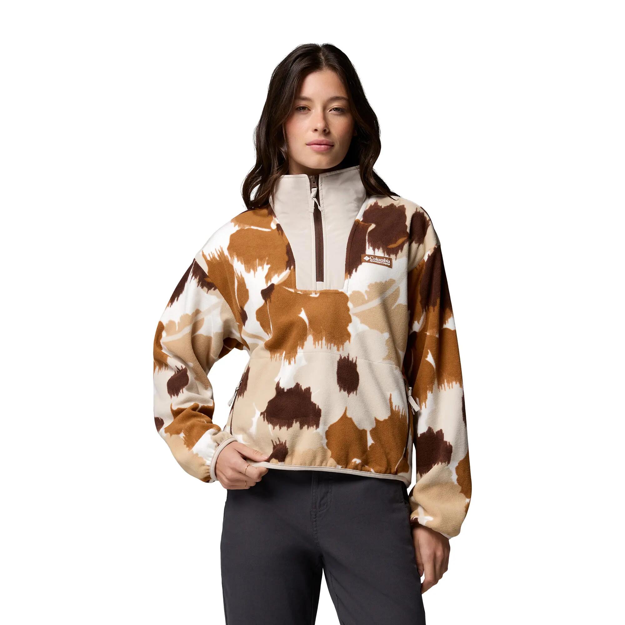 Sequoia Grove II Printed Half Zip Women L braun - camel brown ikatbloom 6/6