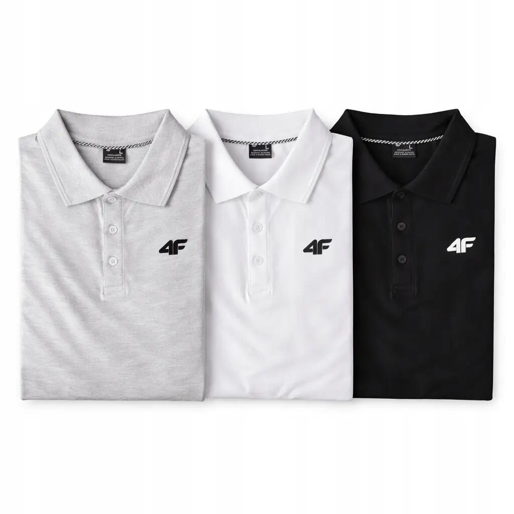 ZESTAW KOSZULEK POLO 4F T-SHIRT MĘSKI KOMPLET 3 SZTUKI 1/8