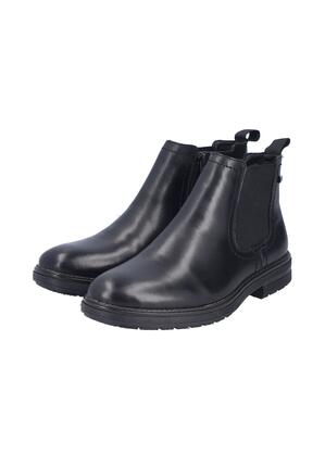 Rieker Herren Leder Chelsea Boots 33484-00 Stiefelette Warmfutter Schwarz