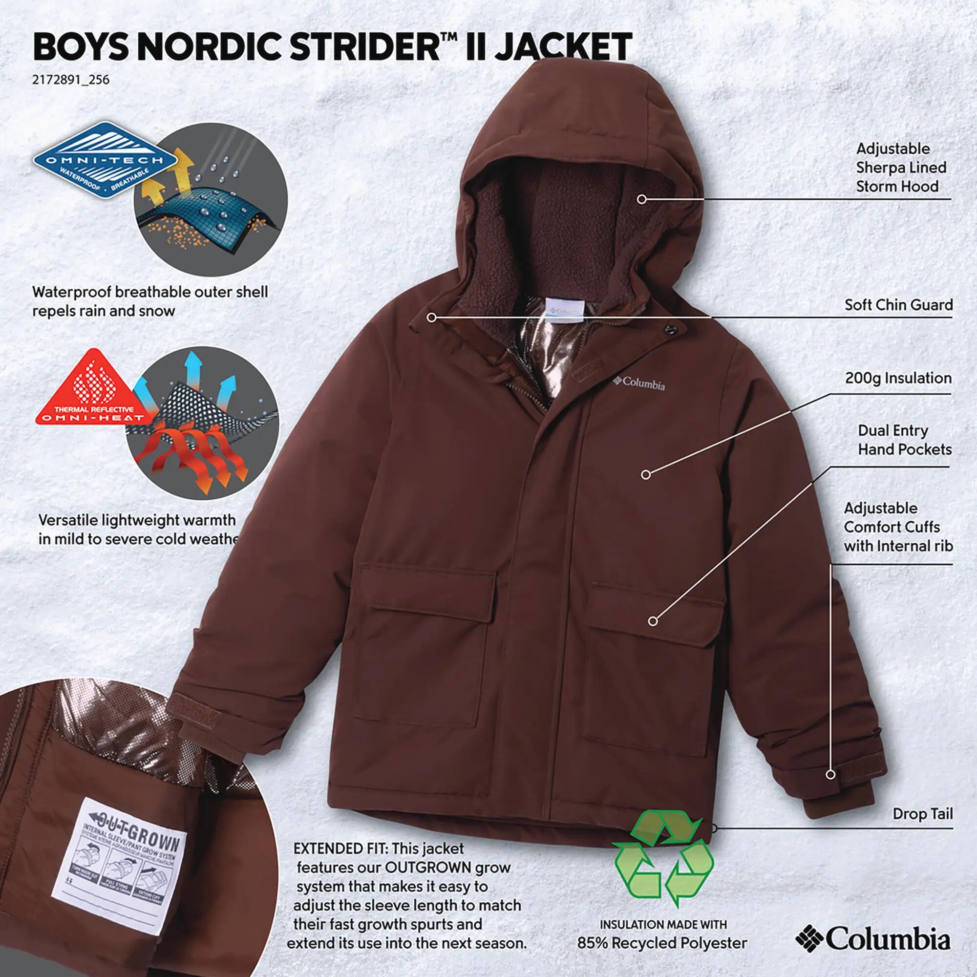 Casaco infantil acolchoado Columbia Nordic Strider III 4/5