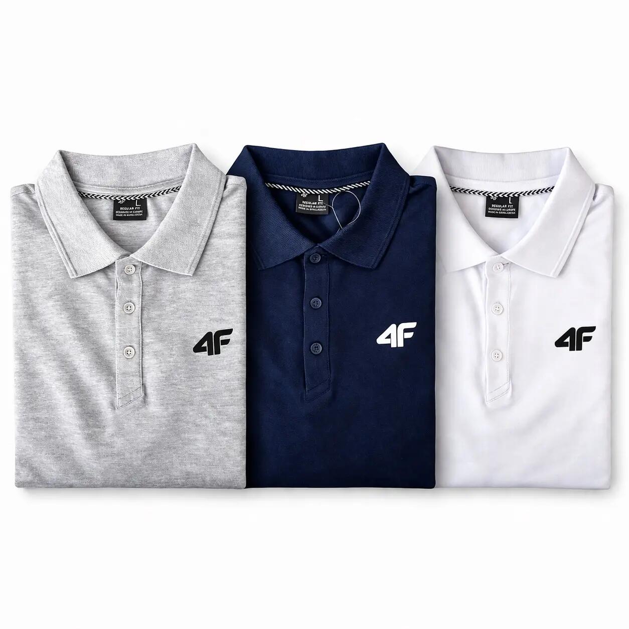 KOMPLET KOSZULEK POLO 4F T-SHIRT MĘSKI ZESTAW 3 SZTUKI 1/8