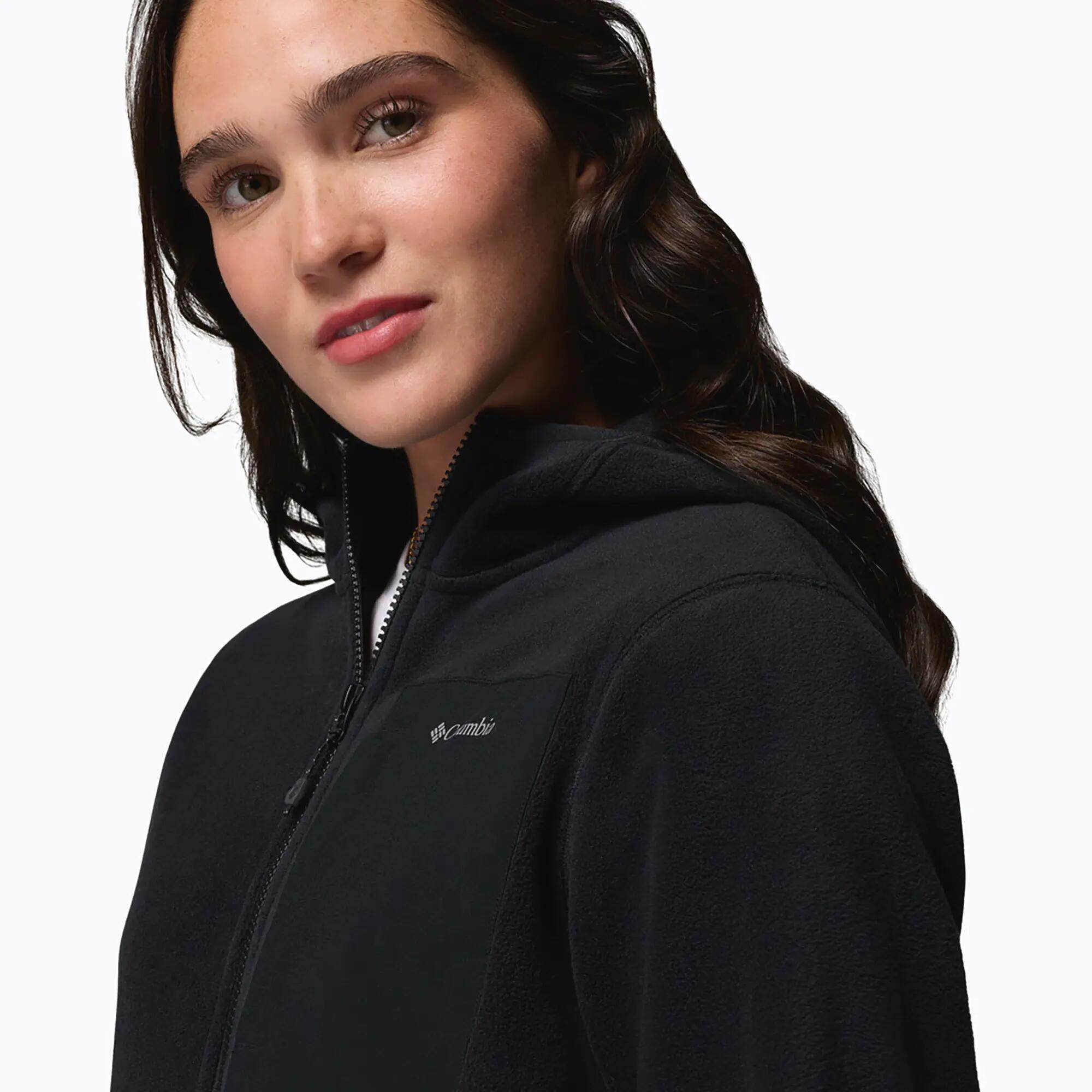 Damen-Fleecejacke Columbia Pacific Arch 200 Hooded Full Zip Fleece Schwarz 7/7