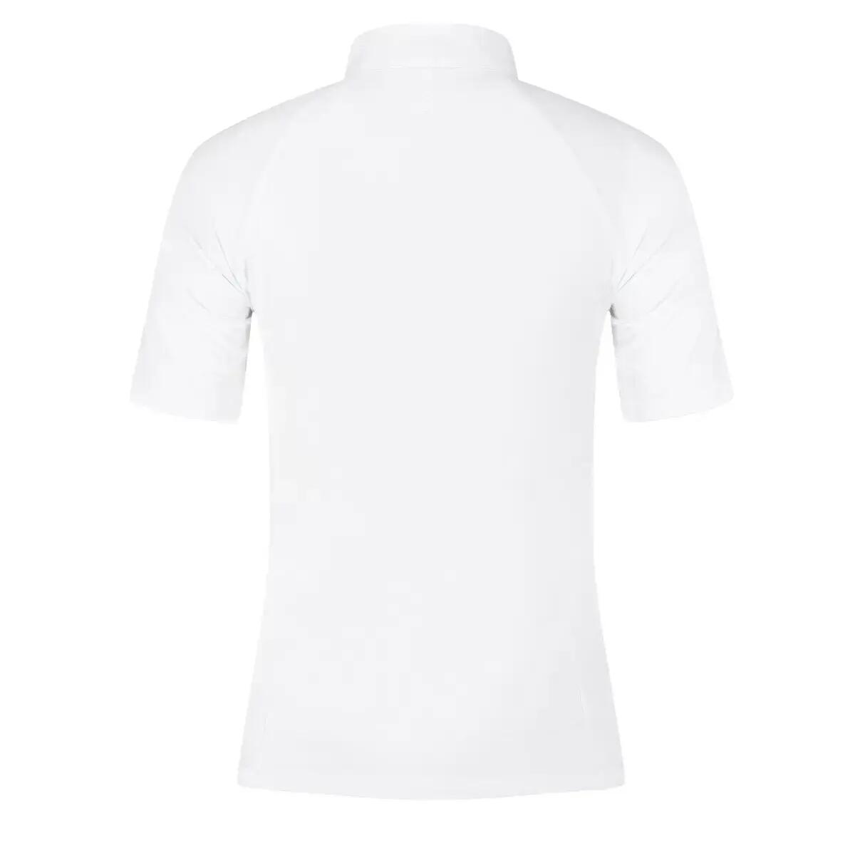 Show shirt women classic with gliiter zipper short sleeve blanc size 44 - Größe 2/3