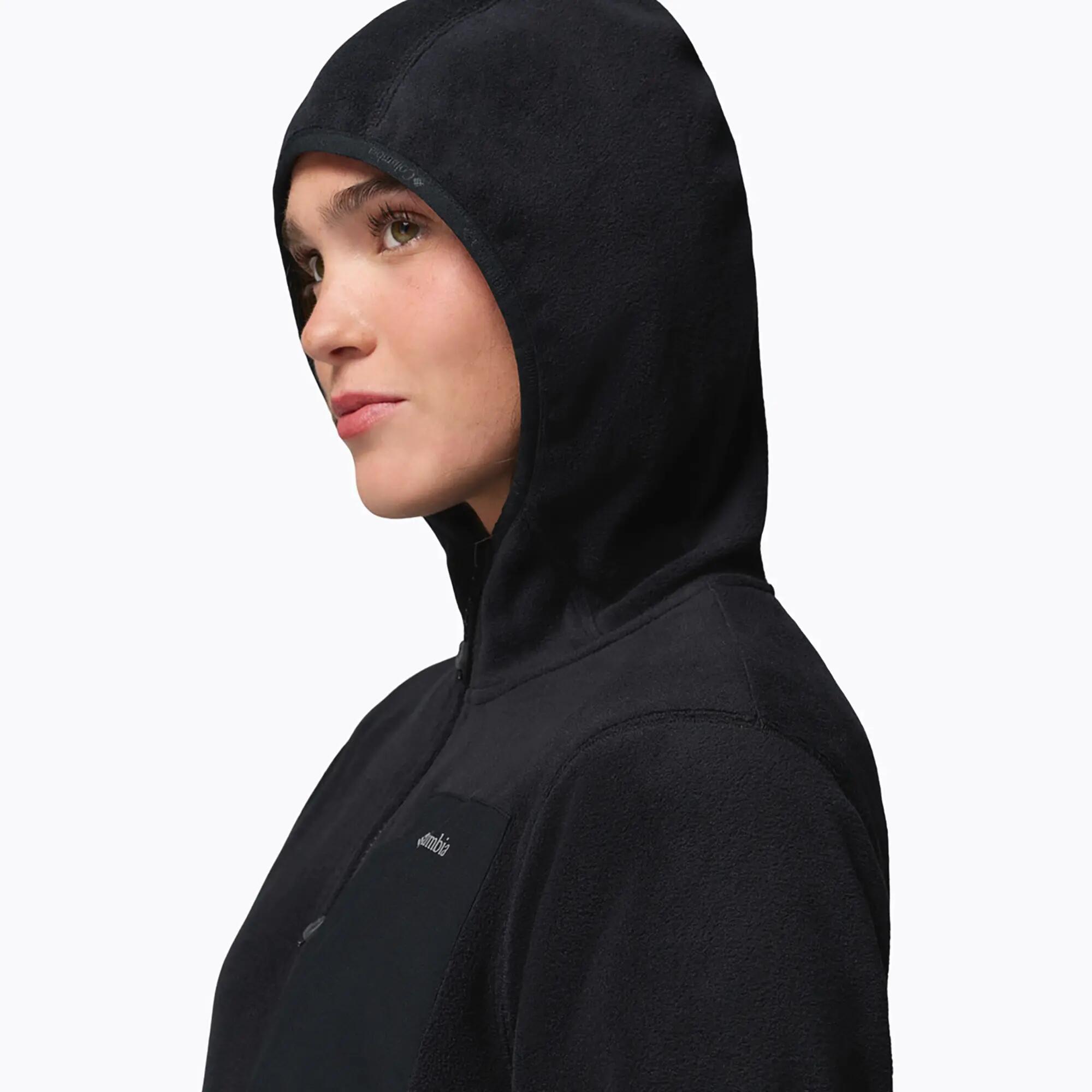 Damen-Fleecejacke Columbia Pacific Arch 200 Hooded Full Zip Fleece Schwarz 6/7