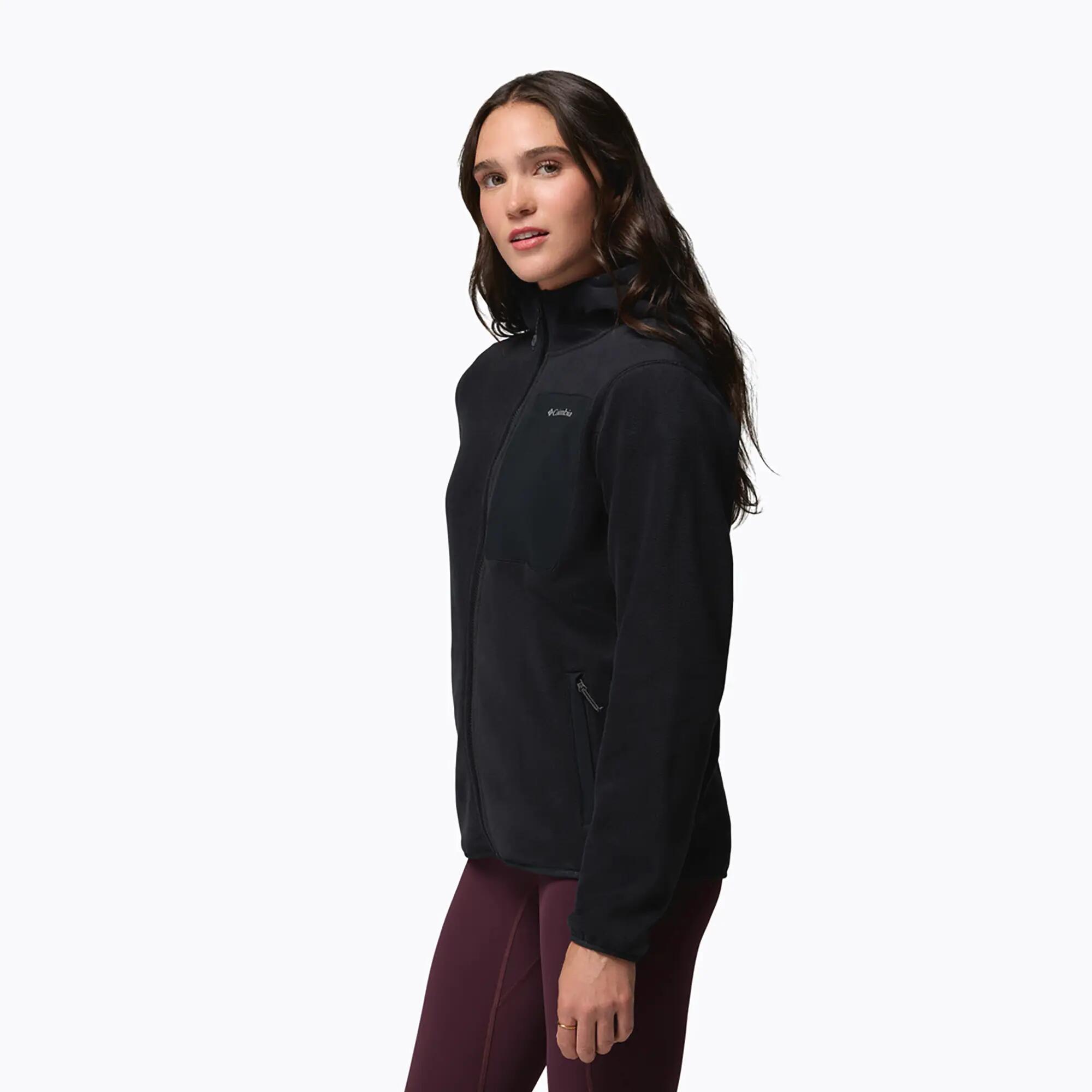 Damen-Fleecejacke Columbia Pacific Arch 200 Hooded Full Zip Fleece Schwarz 5/7