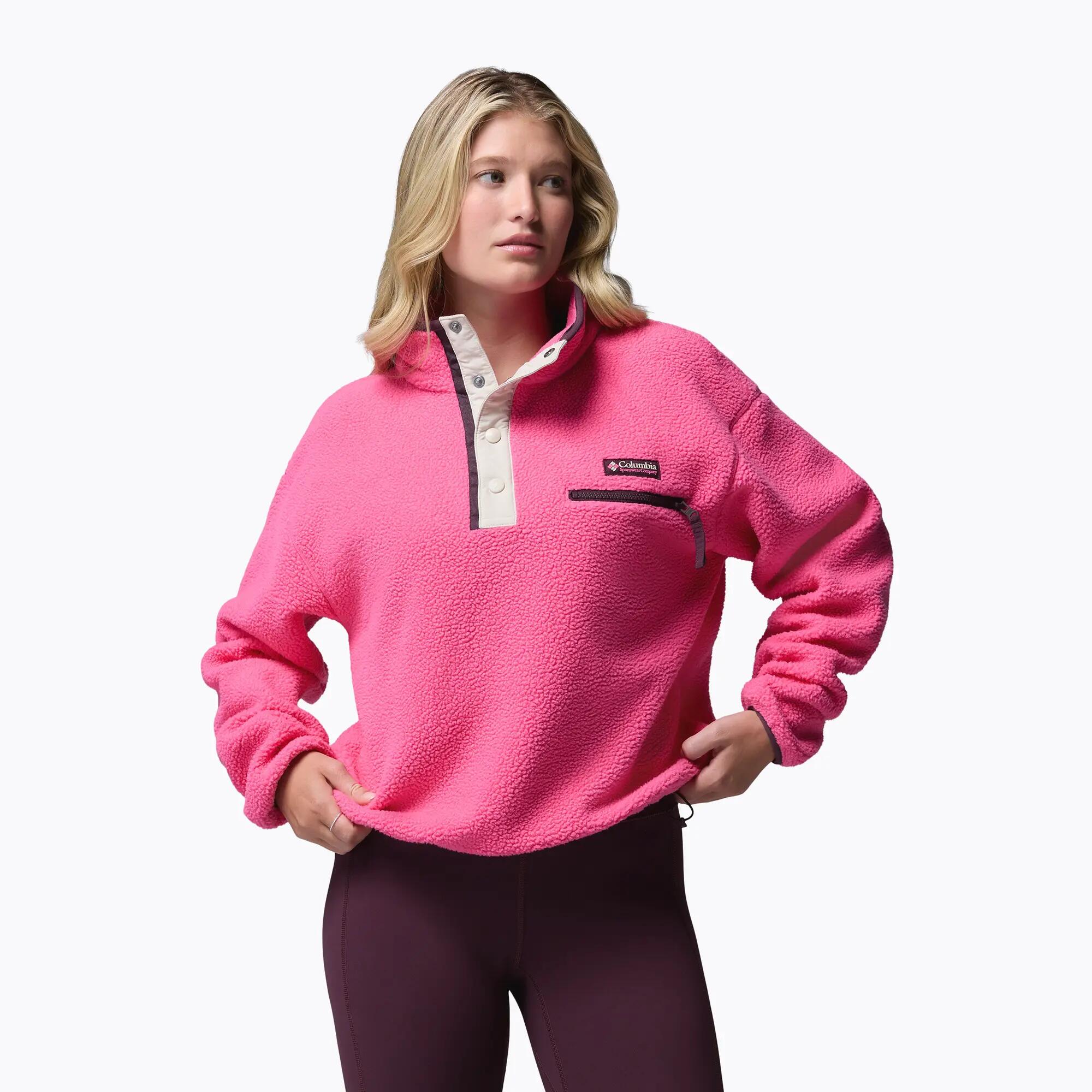 Női Helvetia II Cropped Half Snap Fleece polár pulóver 1/7
