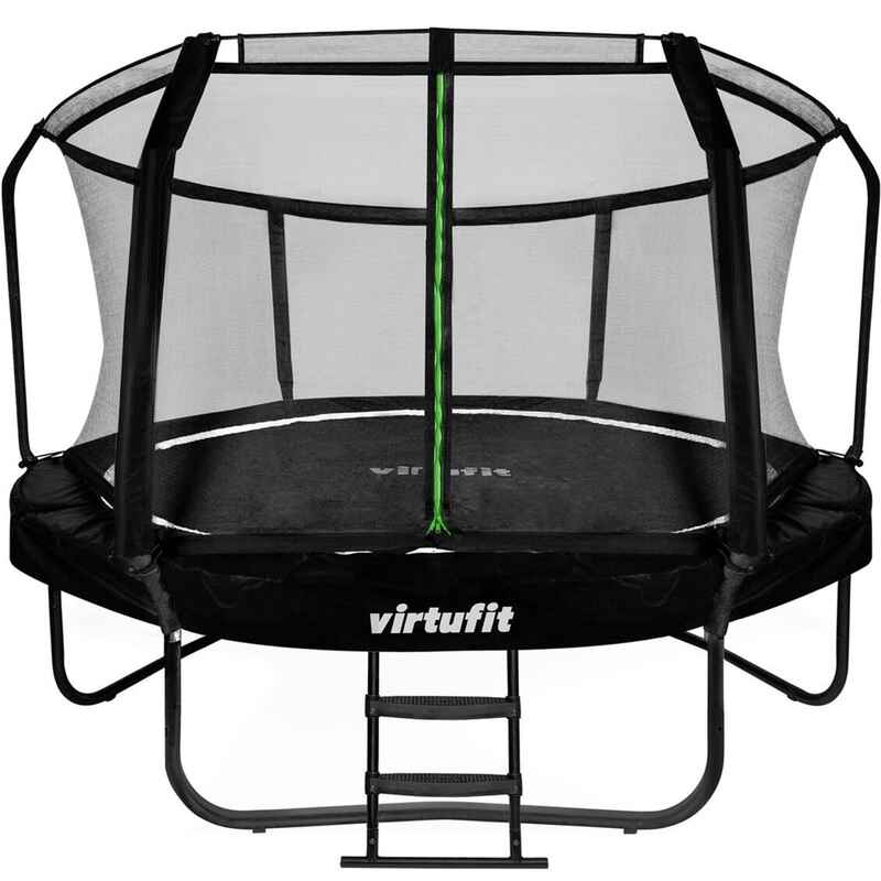 VirtuFit Premium Trampolin mit Sicherheitsnetz - Schwarz - 366 cm