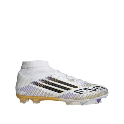 Chaussures de football adidas League Mid FG/MG Blanc/Noir/Or