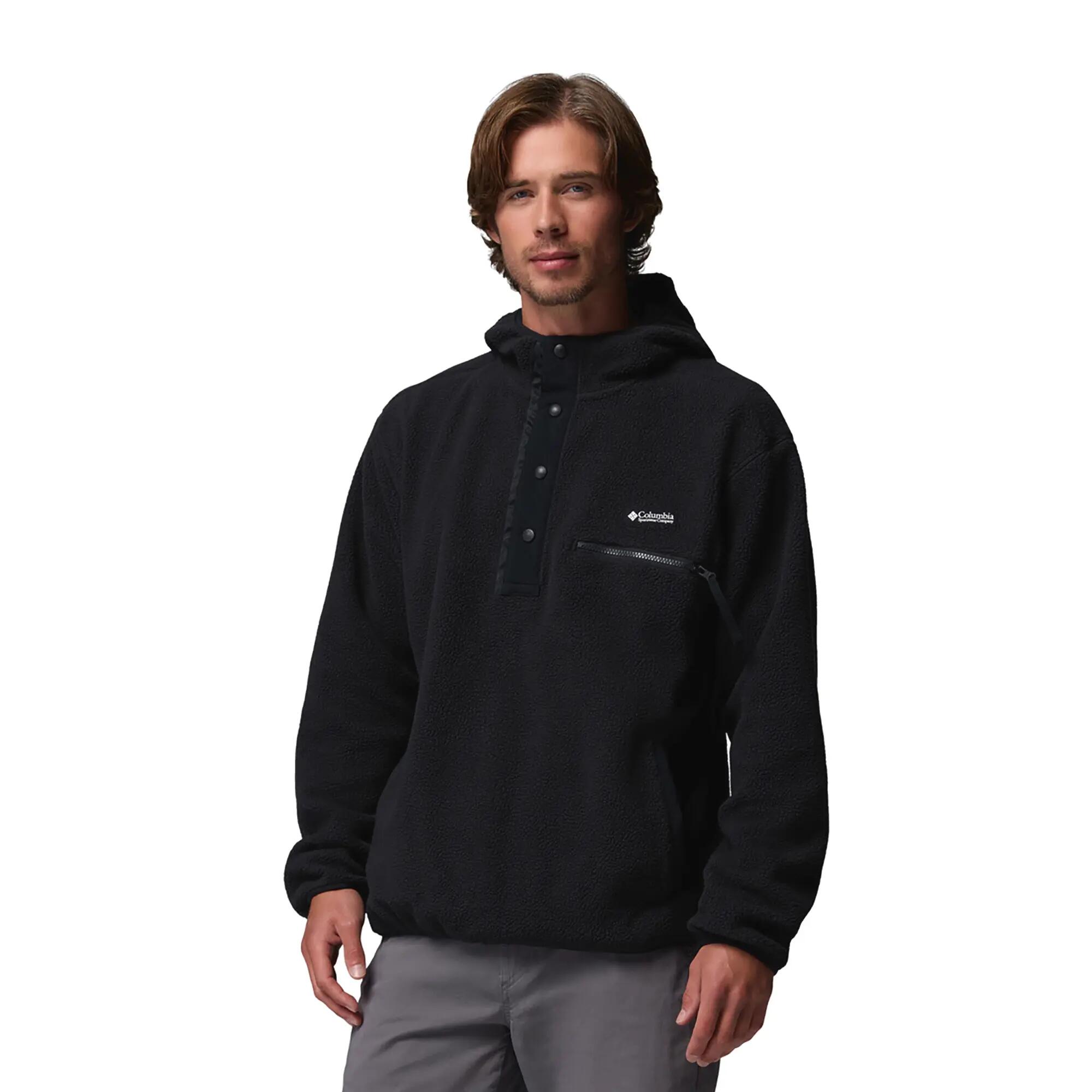 Herren-Fleece-Sweatshirt Columbia Helvetia II Hoodie Black 6/6