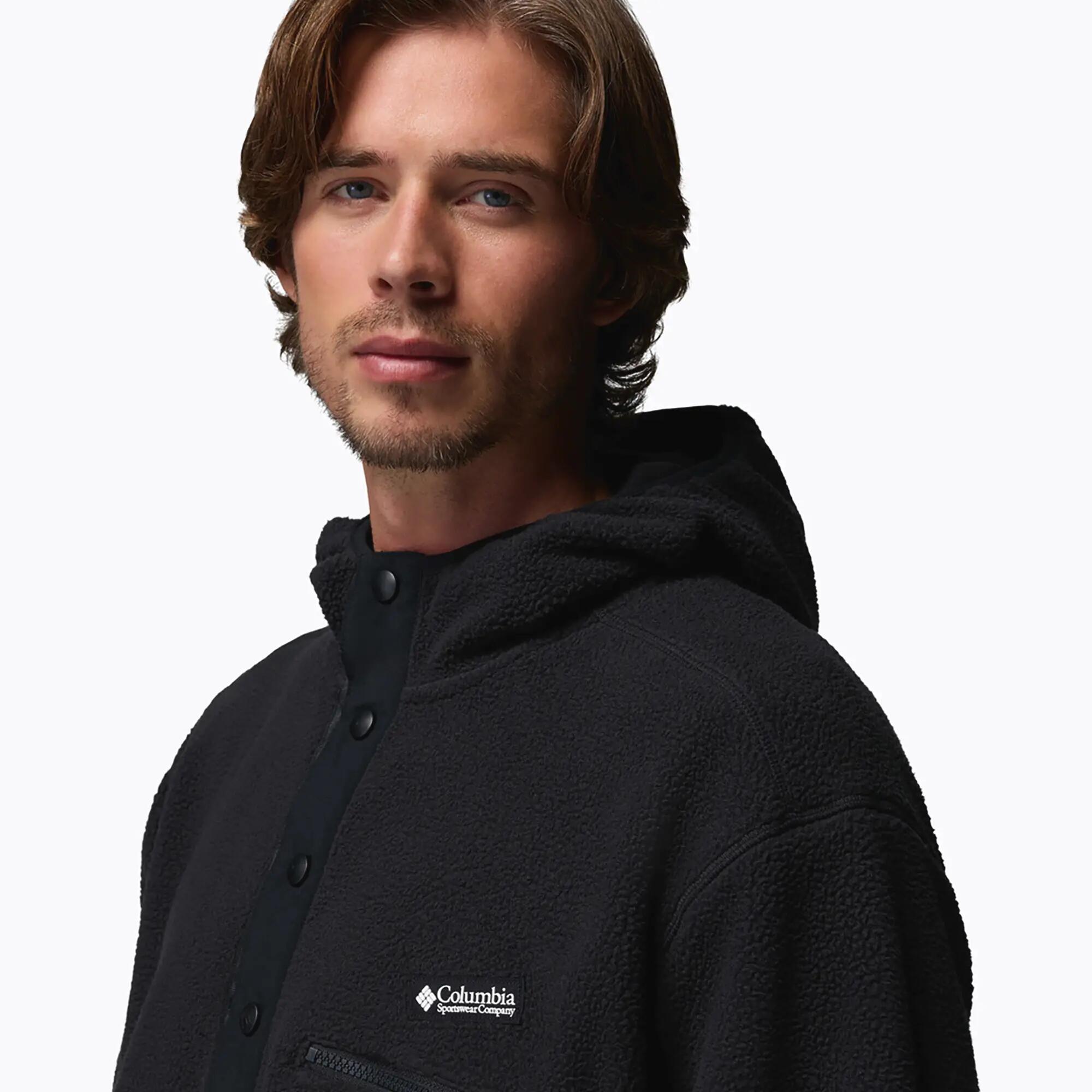 Herren-Fleece-Sweatshirt Columbia Helvetia II Hoodie Black 5/6