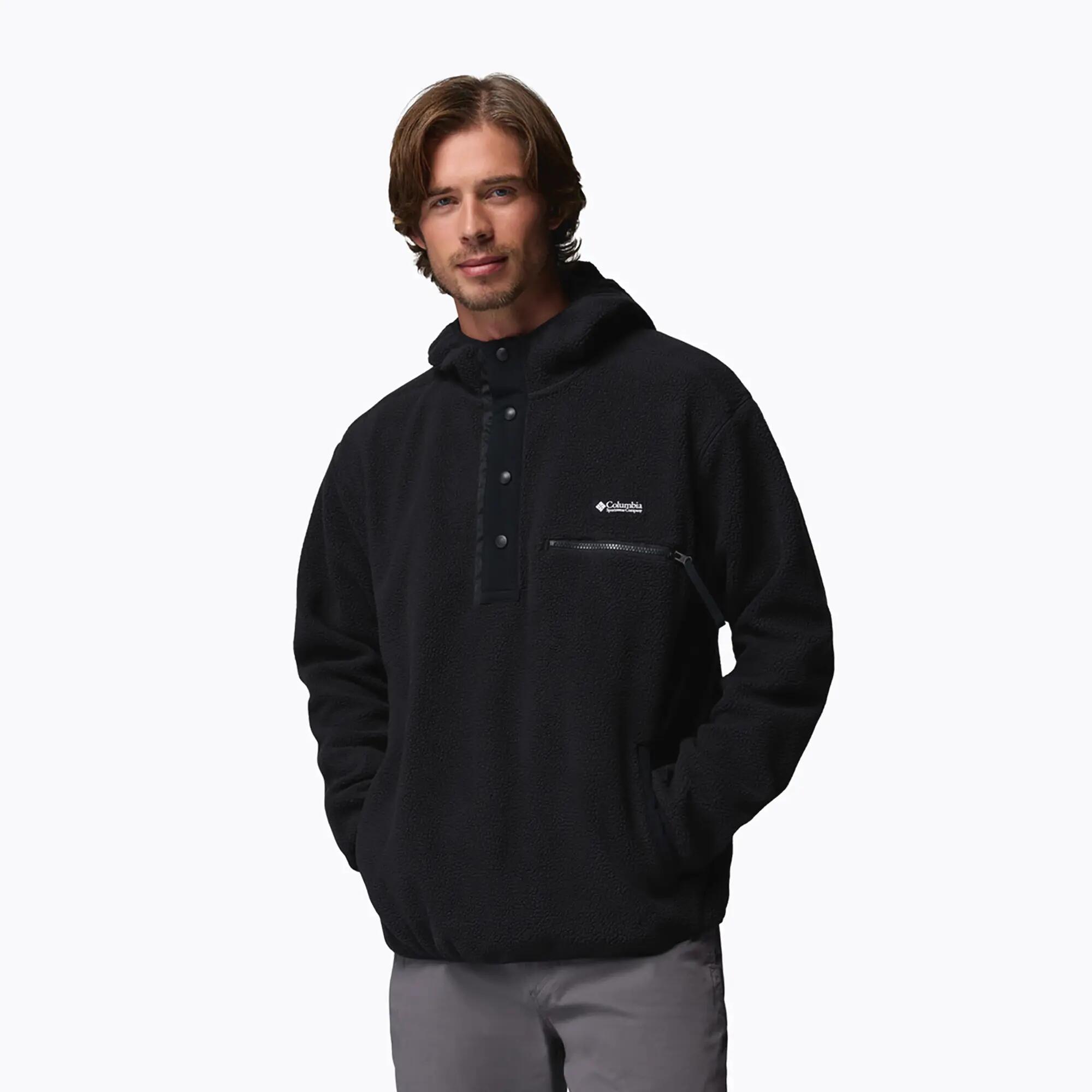 Herren-Fleece-Sweatshirt Columbia Helvetia II Hoodie Black 4/6