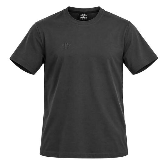 T-shirt homme uni col rond regular en coton avec logo brodé 618290